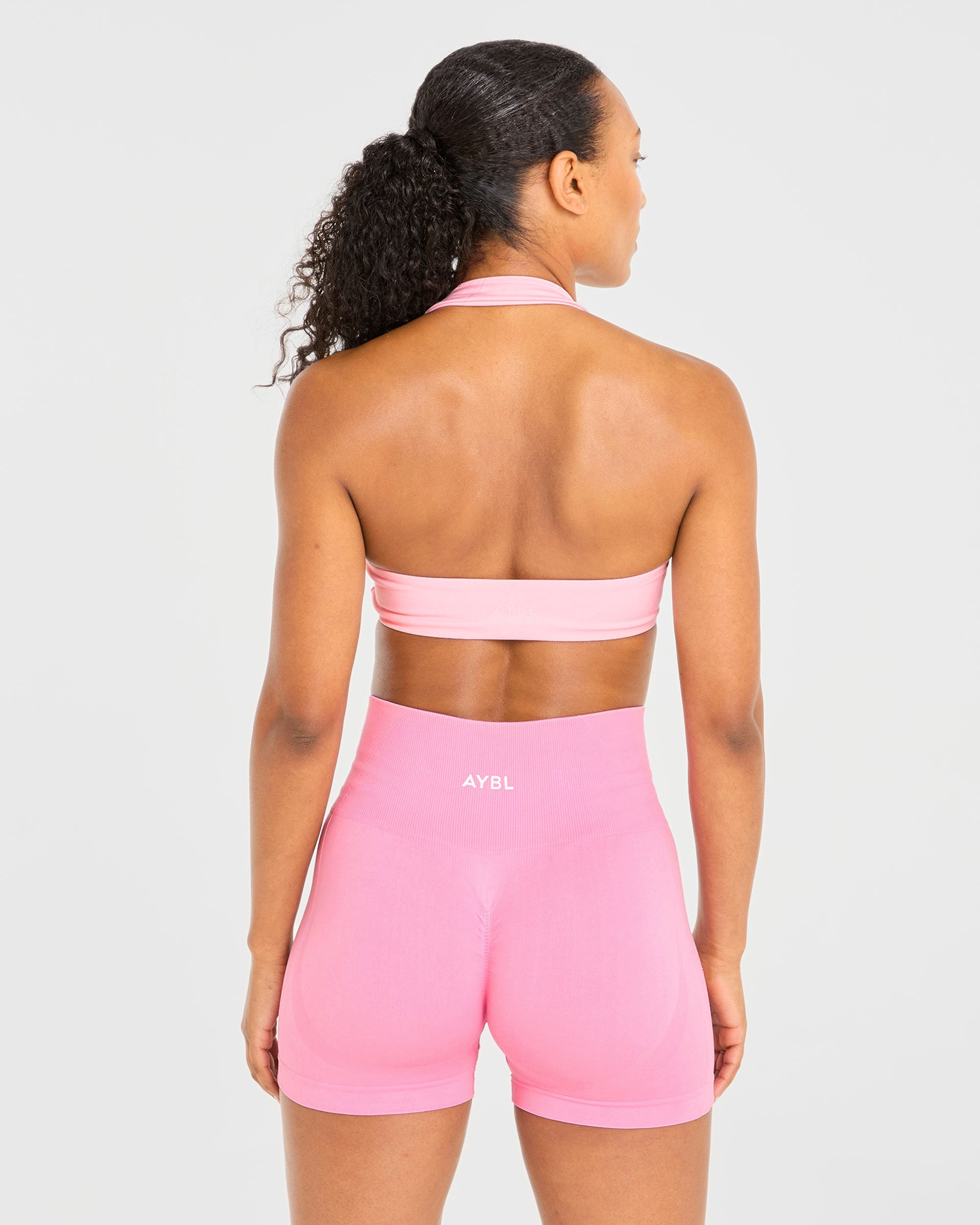 Sujetador Deportivo Essential Halterneck - Rosa Bebé