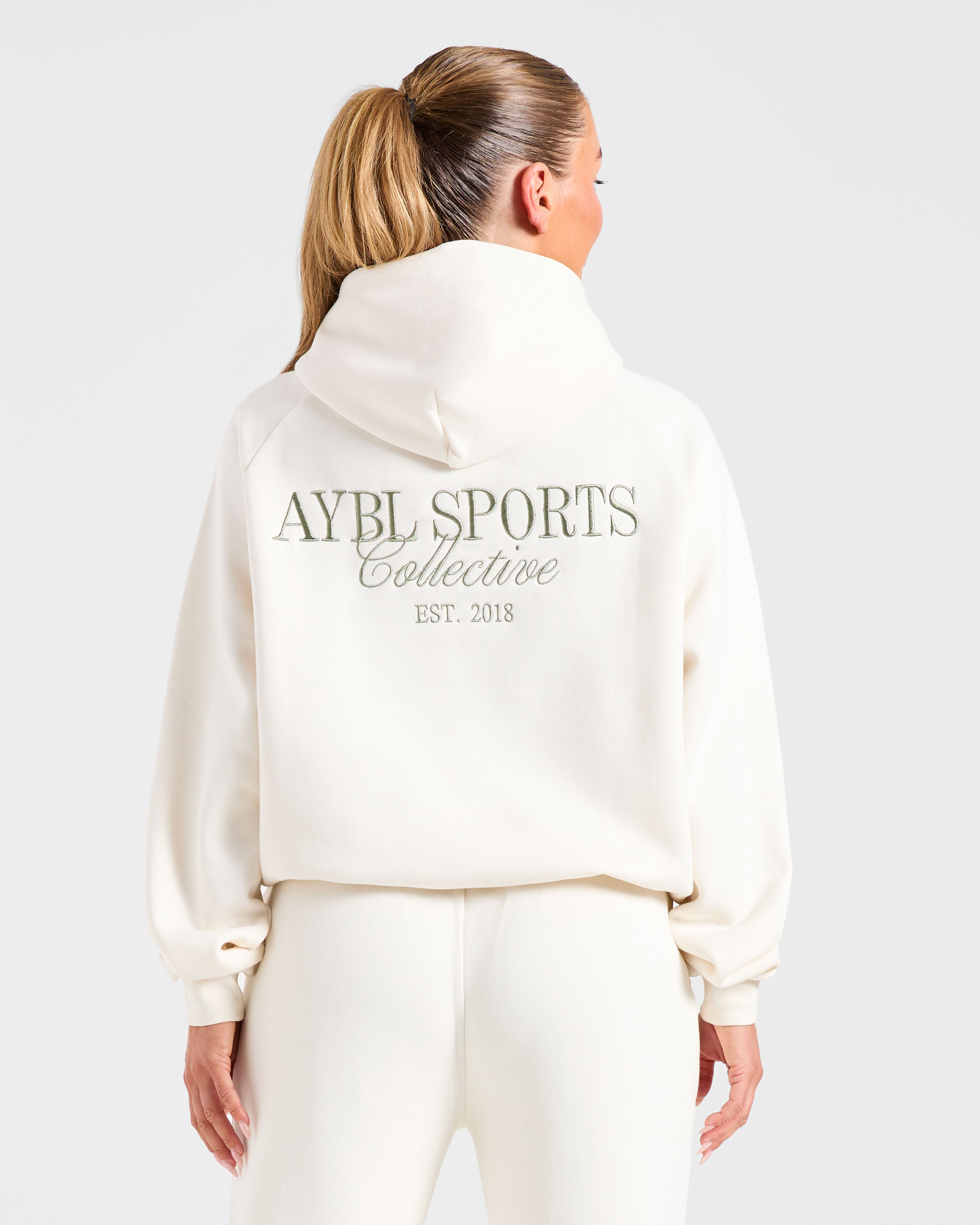 Sudadera Oversized Sports Collective - Blanco/Verde