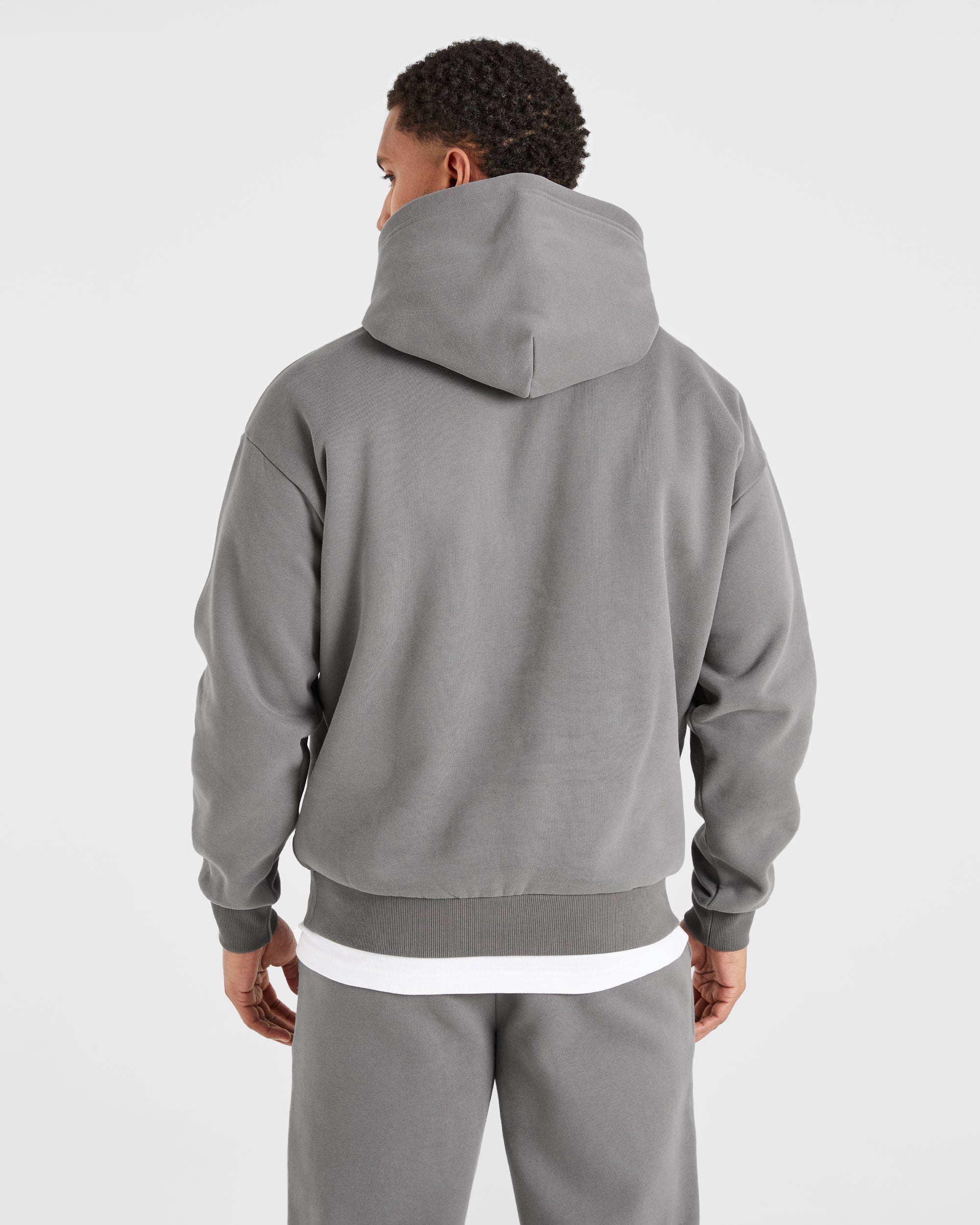 Sudadera con Estampado - Gris Acero
