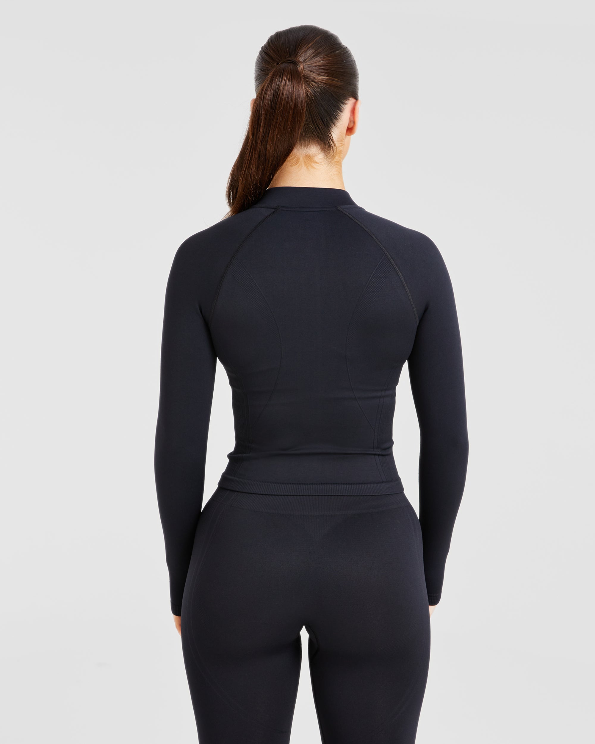 Chaqueta sin costuras con cremallera Balance V3 - Negro