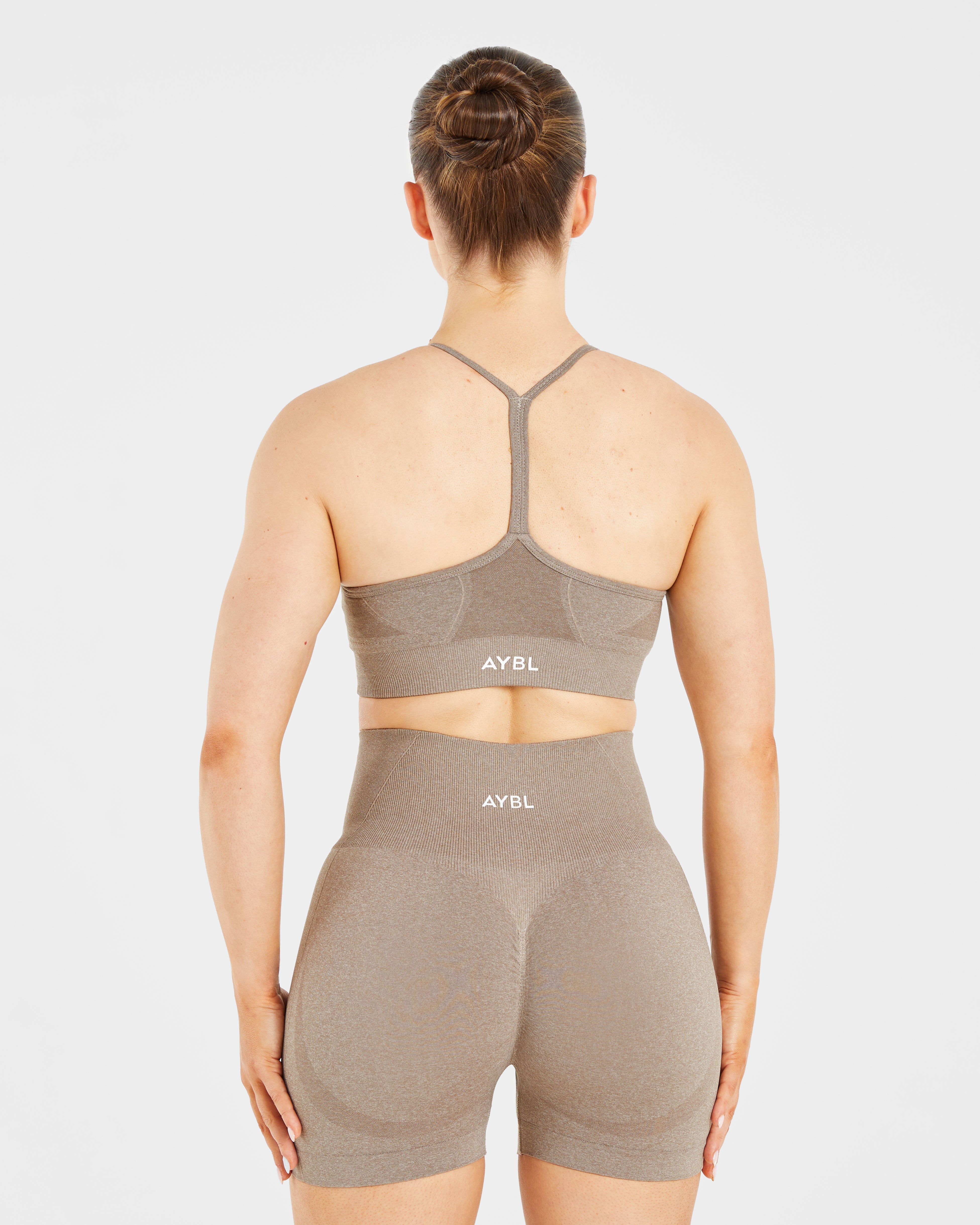 Empower Sports Bra Sin Costuras - Taupe Marl