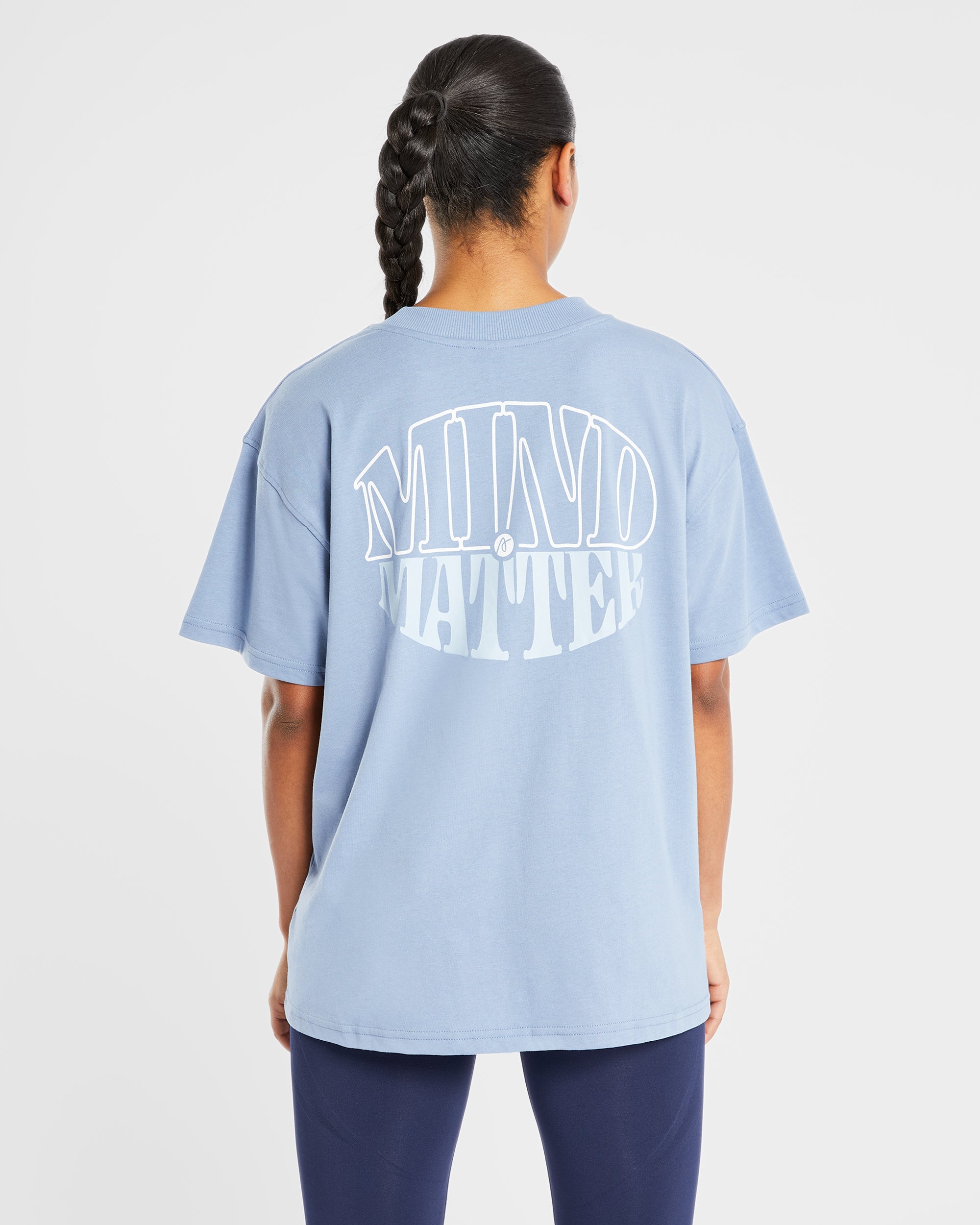 Camiseta Oversized Mind Over Matter - Azul