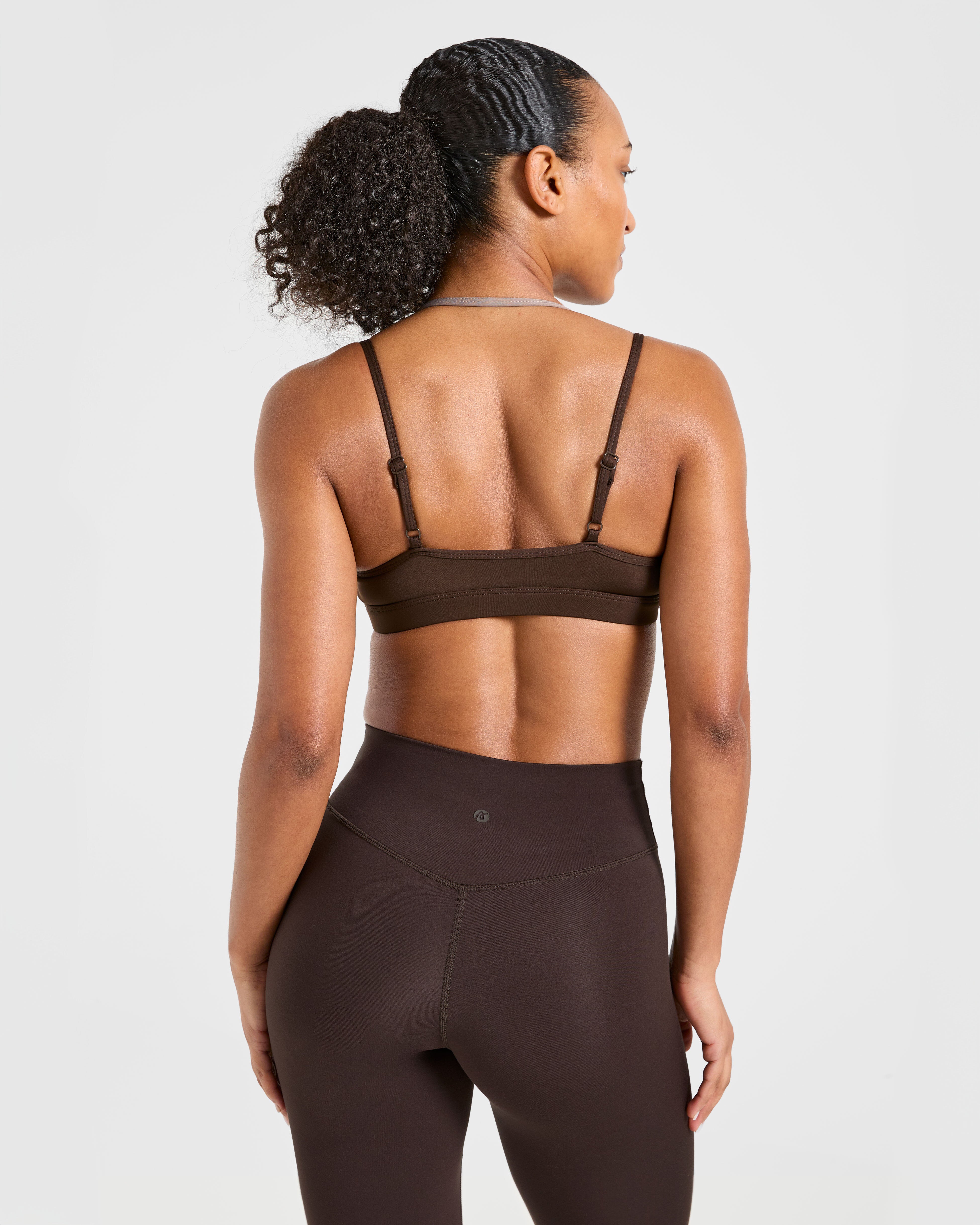Sports Bra de Doble Capa Esencial - Marrón