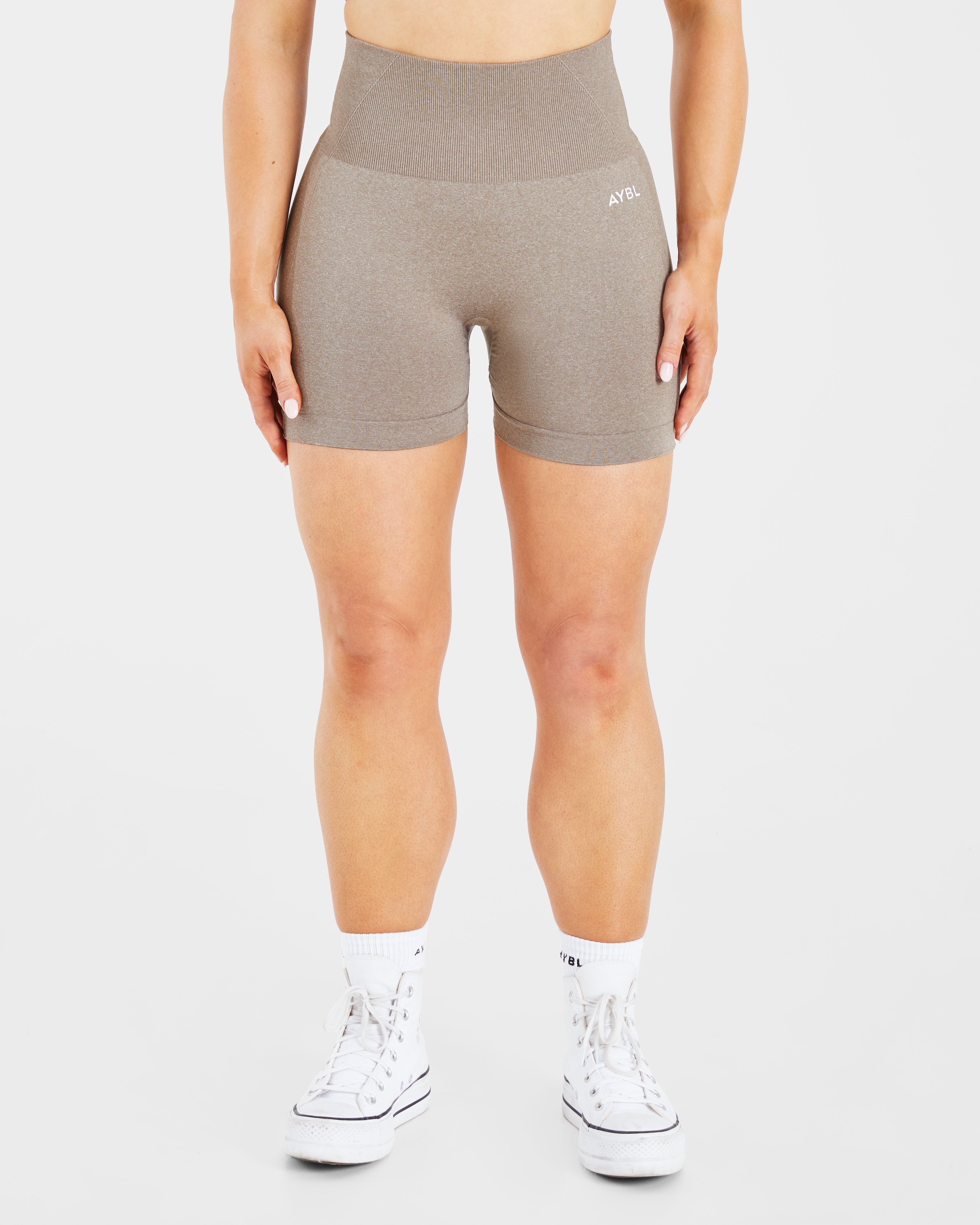Empower Shorts Sin Costuras - Taupe Marl