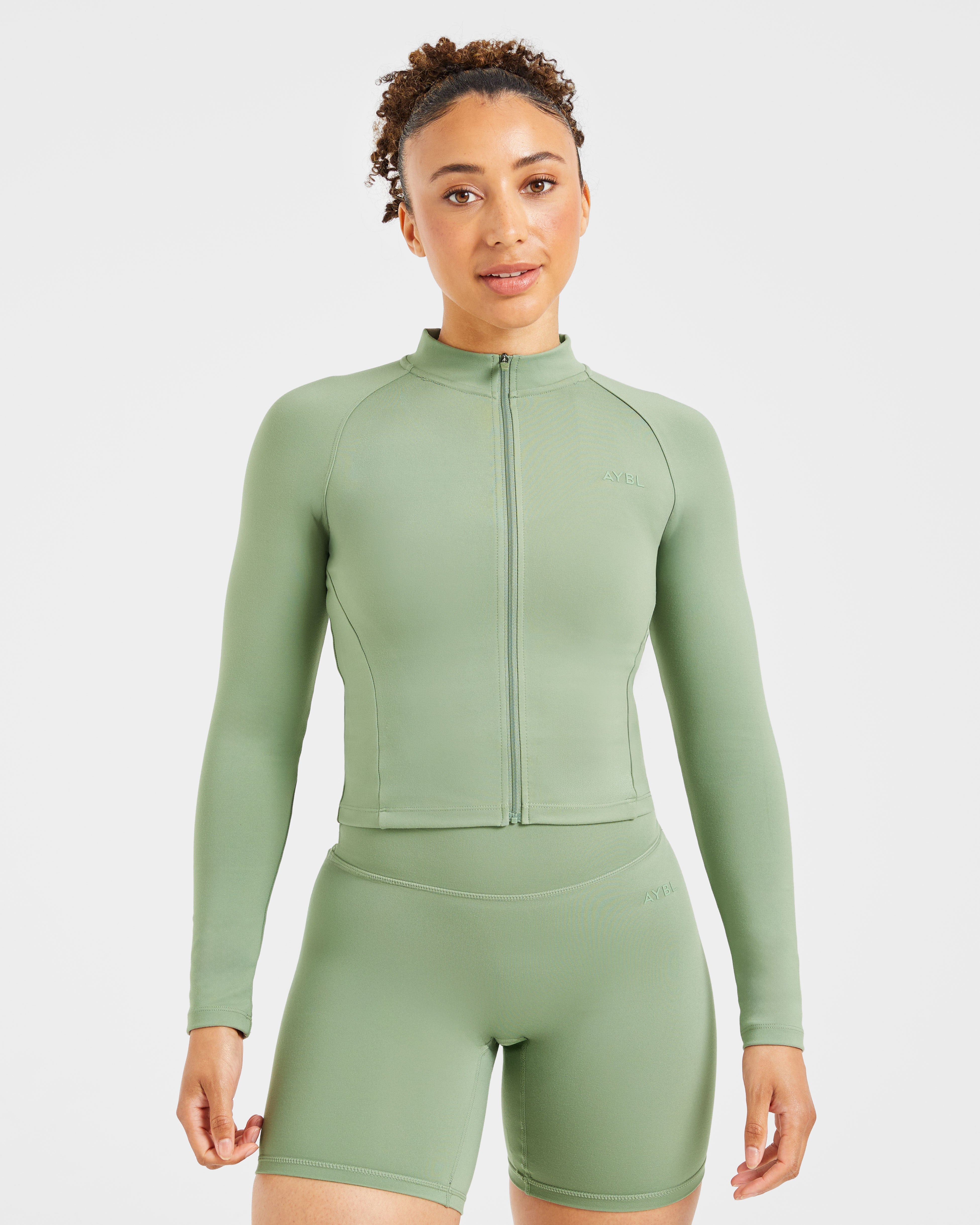 Chaqueta con cremallera Staple - Verde oliva