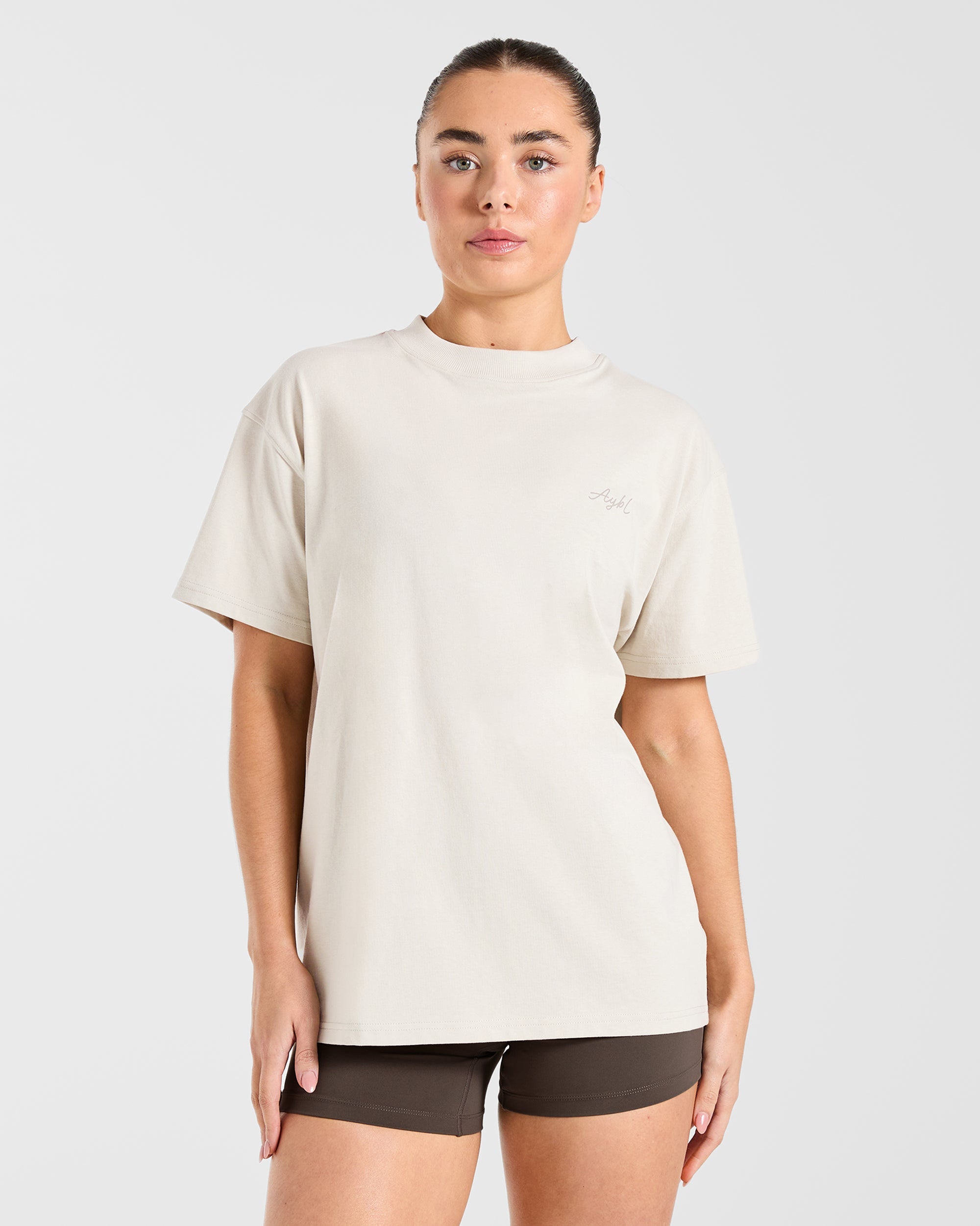 Camiseta Oversized de AYBL Studio - Beige Taupe