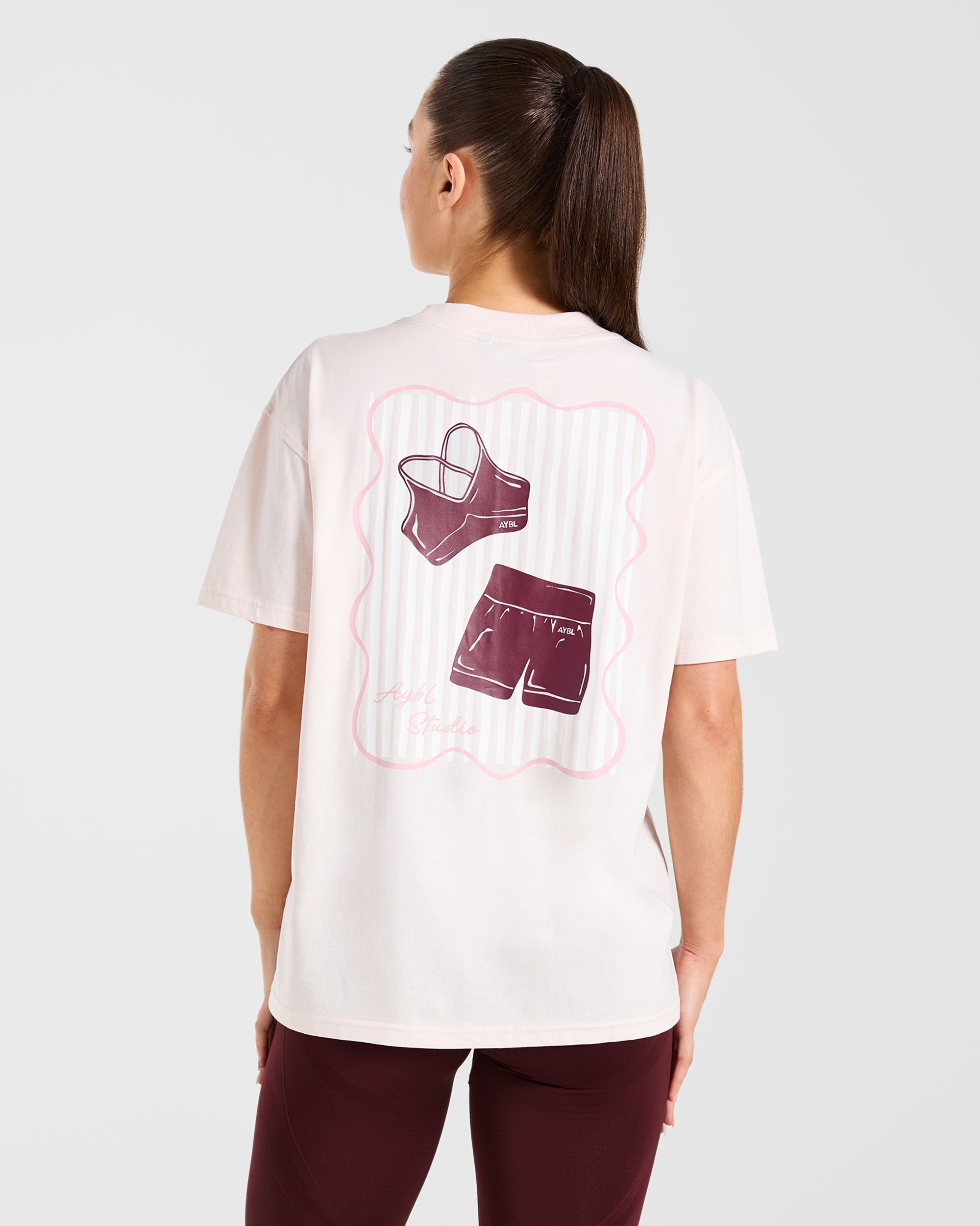 Camiseta Oversized de AYBL Studio - Rosa