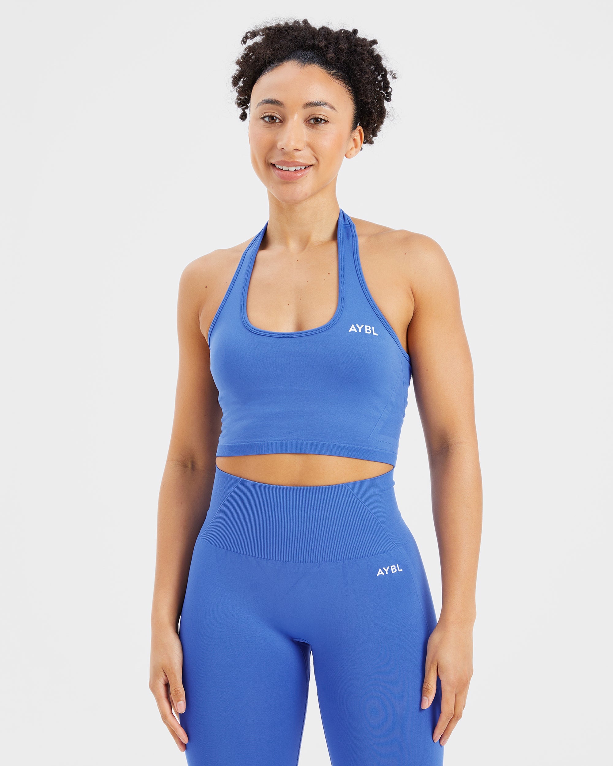 Empower Top Corto Halter Sin Costuras - Cobre