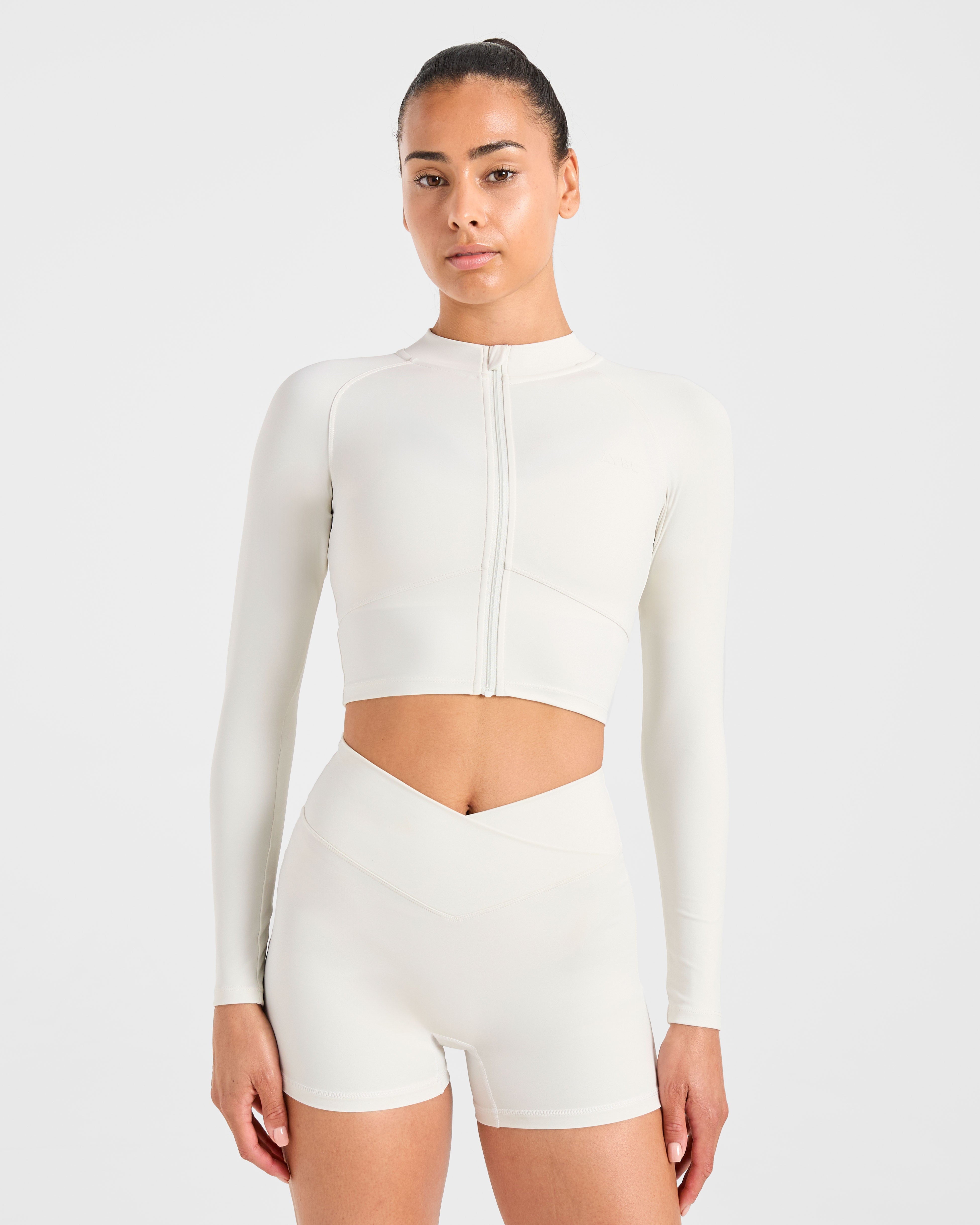 Chaqueta Wrap con Cierre de Zip - Tofu