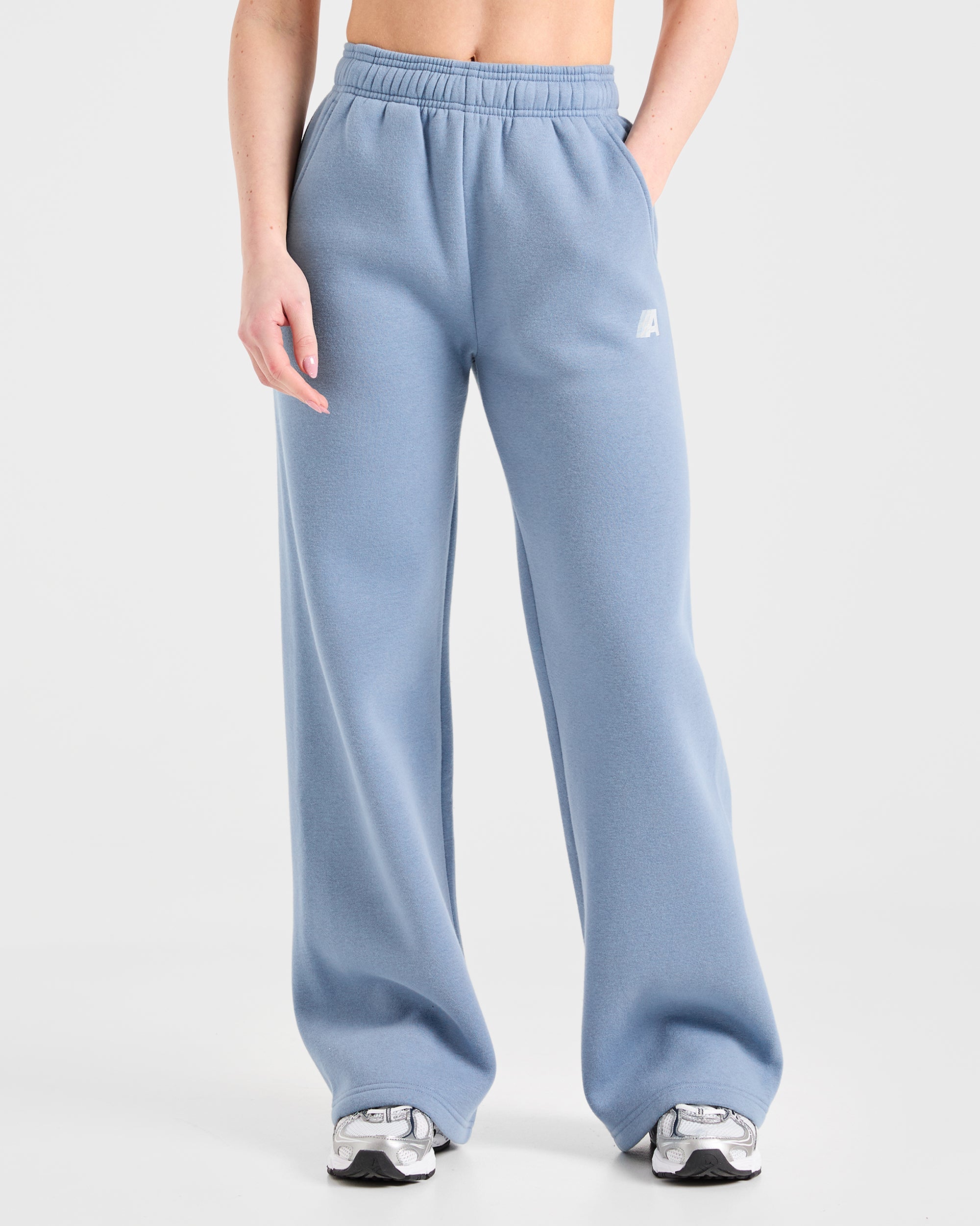 Pantalones Jogger de Pierna Recta Retro Athletics - Azul Vintage