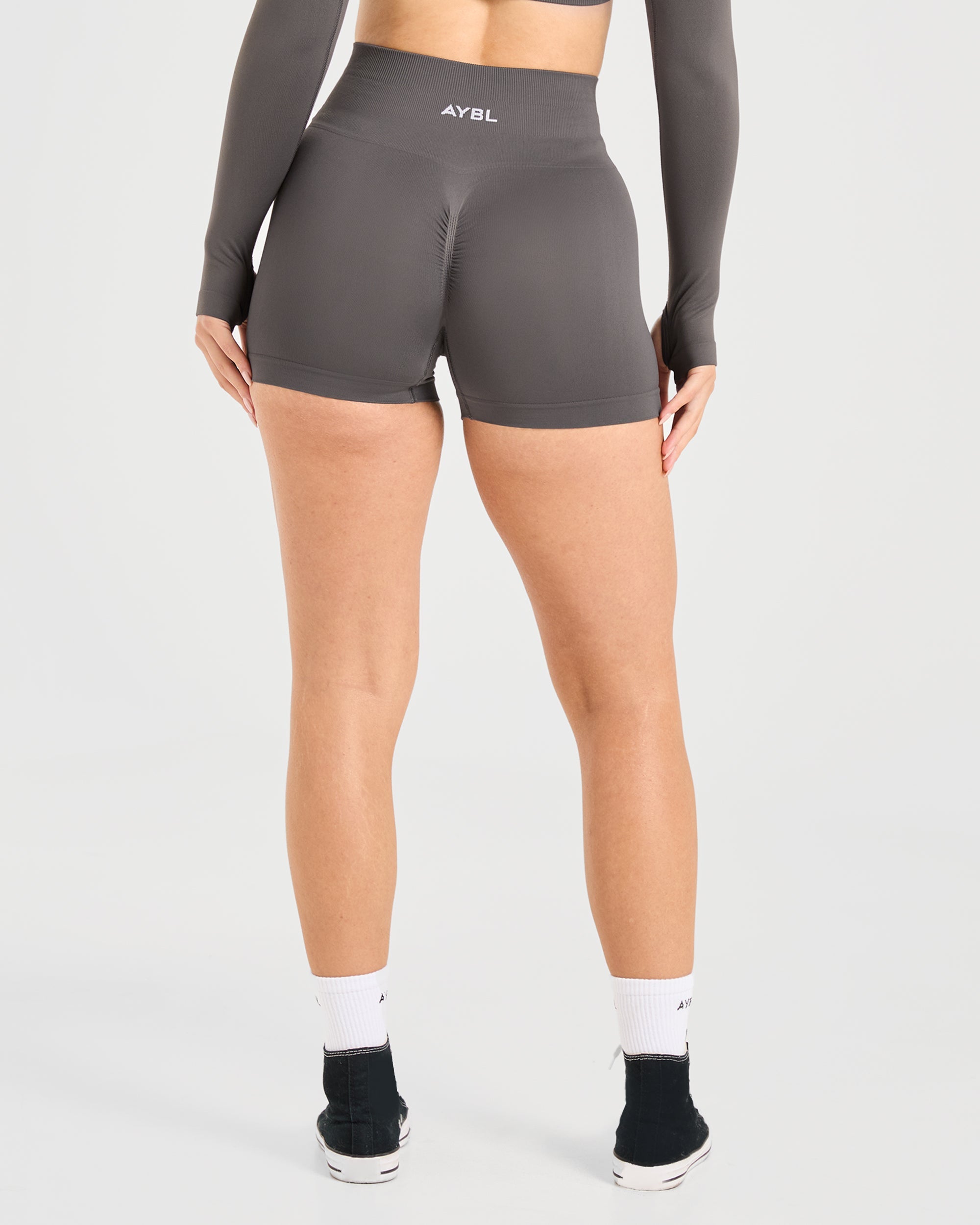 Shorts Sin Costuras Power - Gris