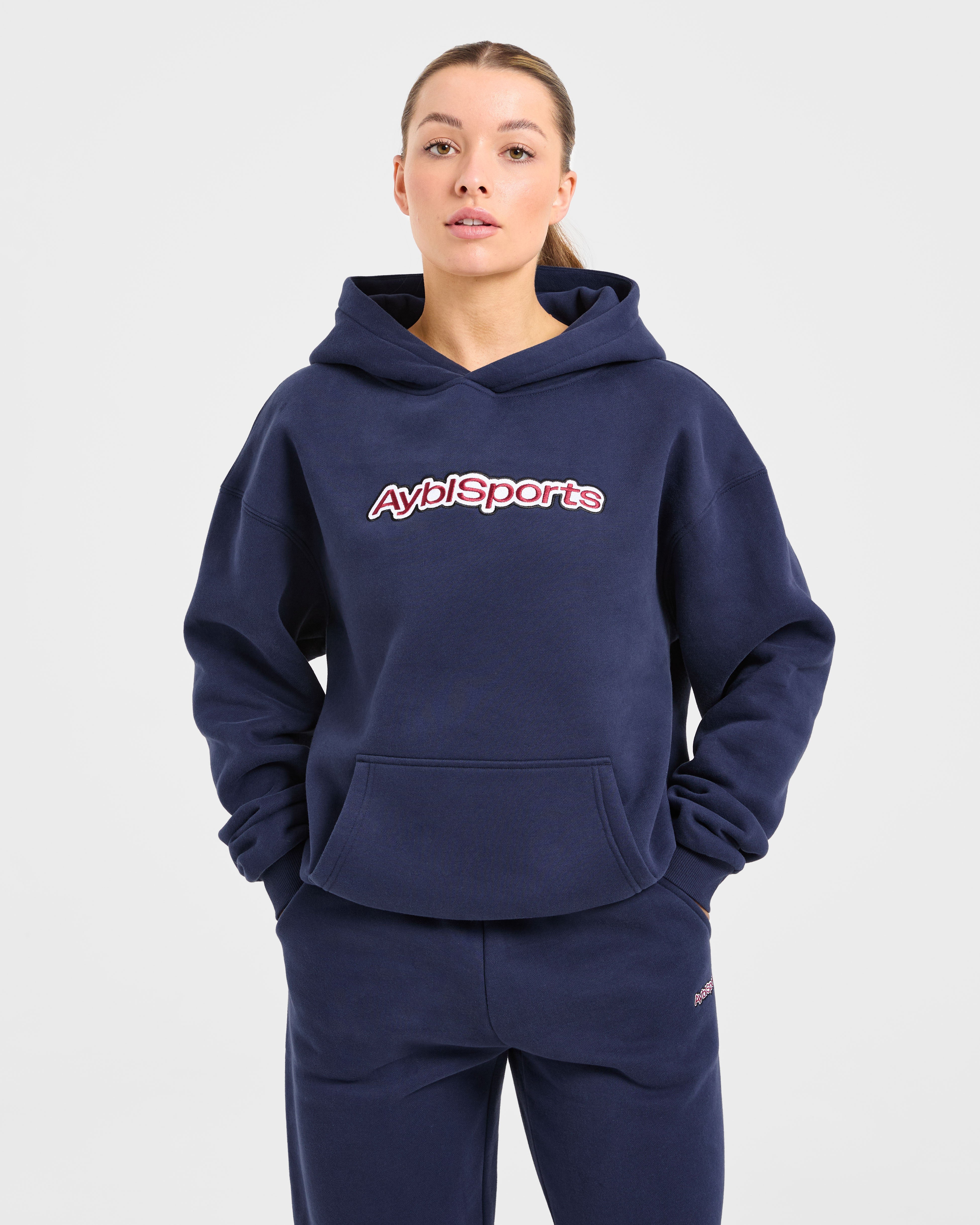 Sudadera Oversized AYBL Sports Outline - Azul marino
