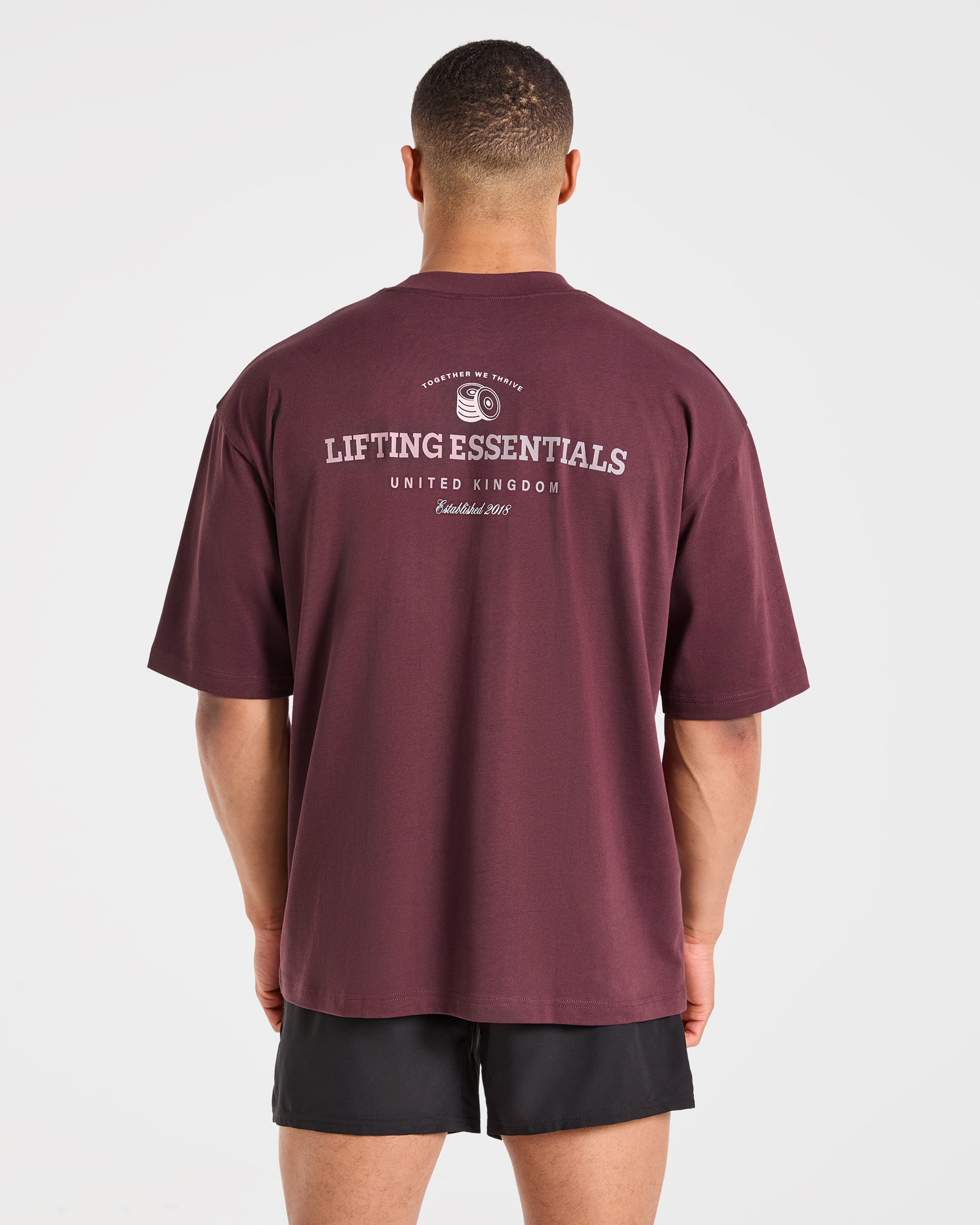 Camiseta Oversized Essentials Apex - Ciruela