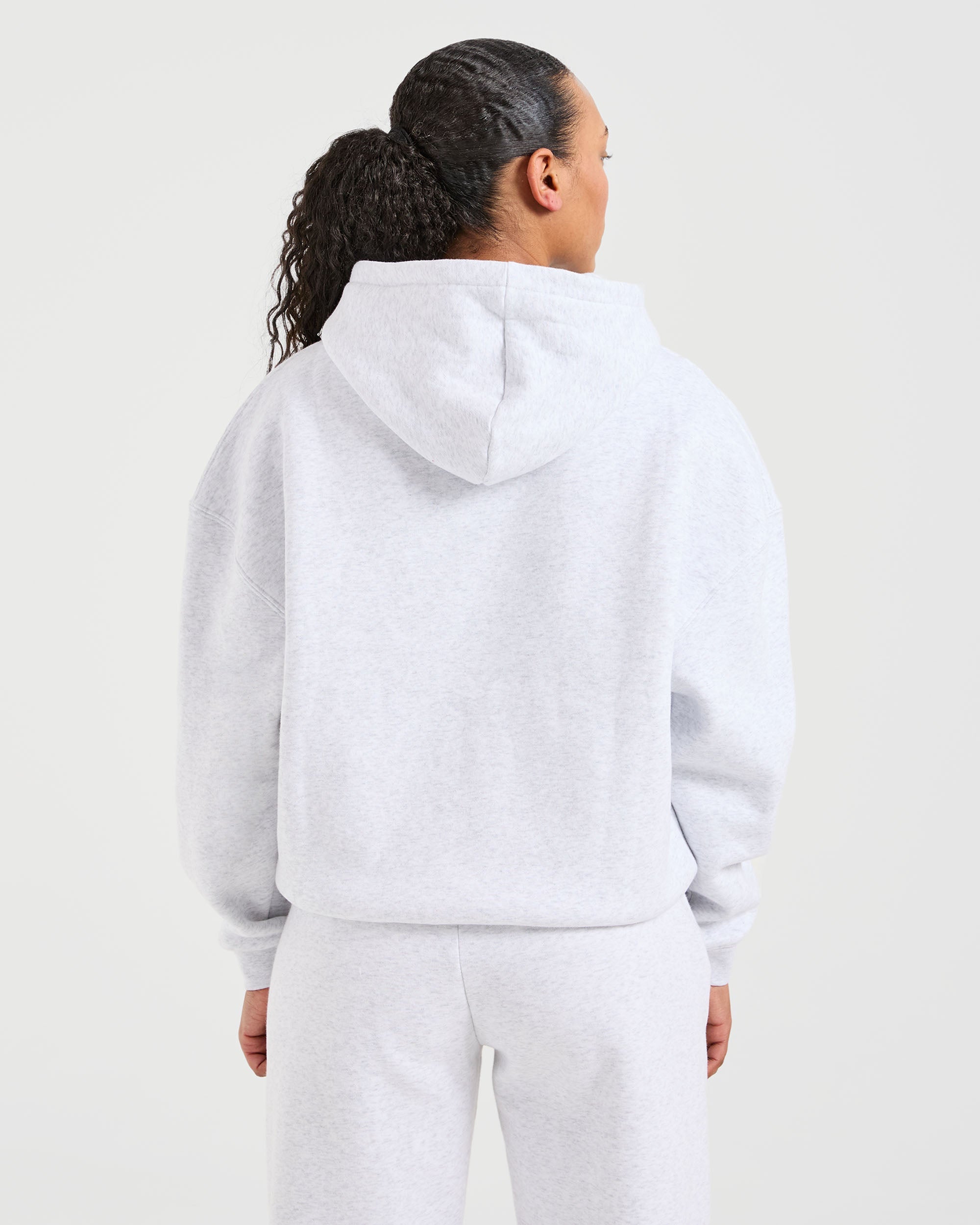 Sudadera Clásica de Punto Suave y Amplia - Gris Helecho