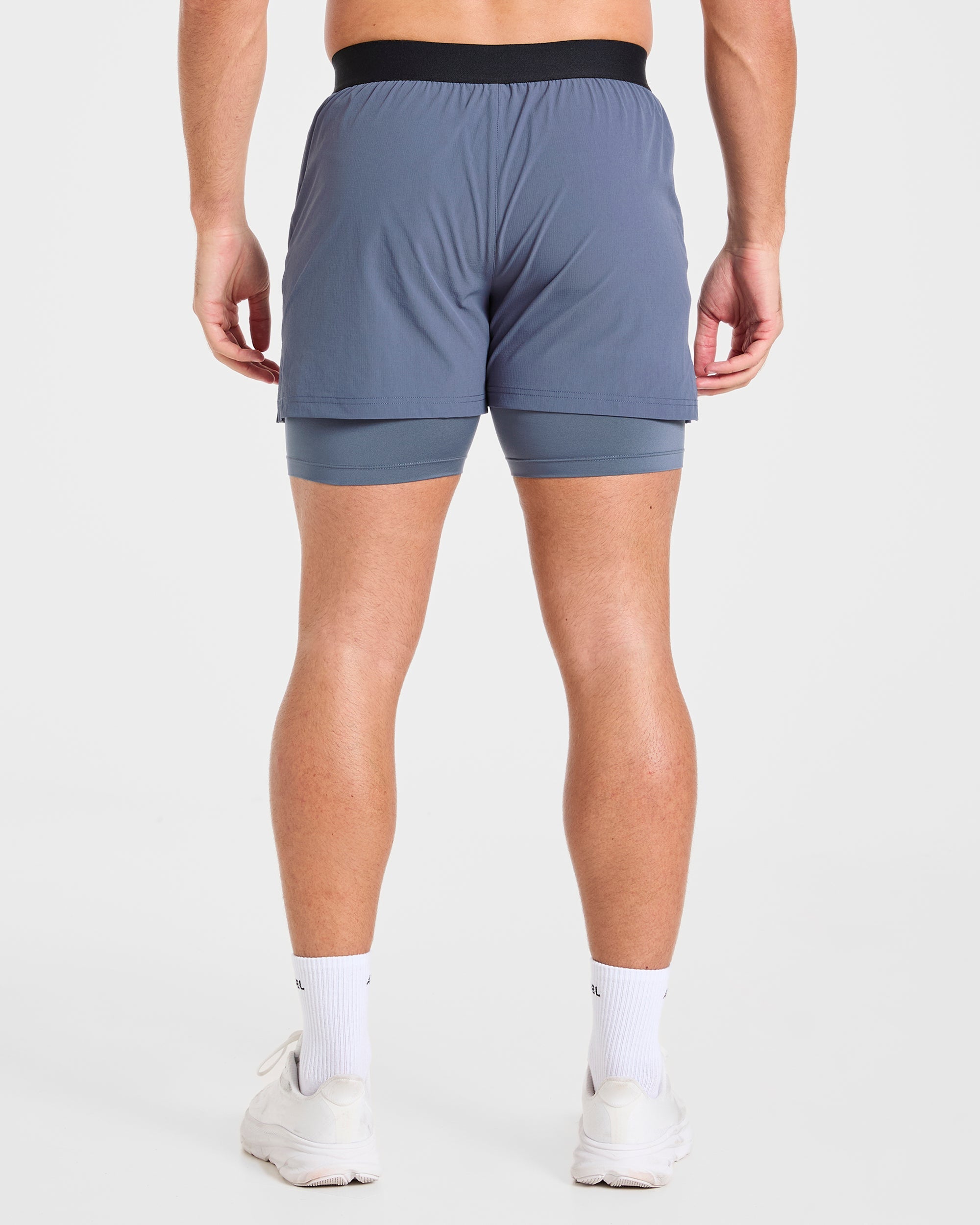 Pantalones cortos 2 en 1 Signature - Azul acero