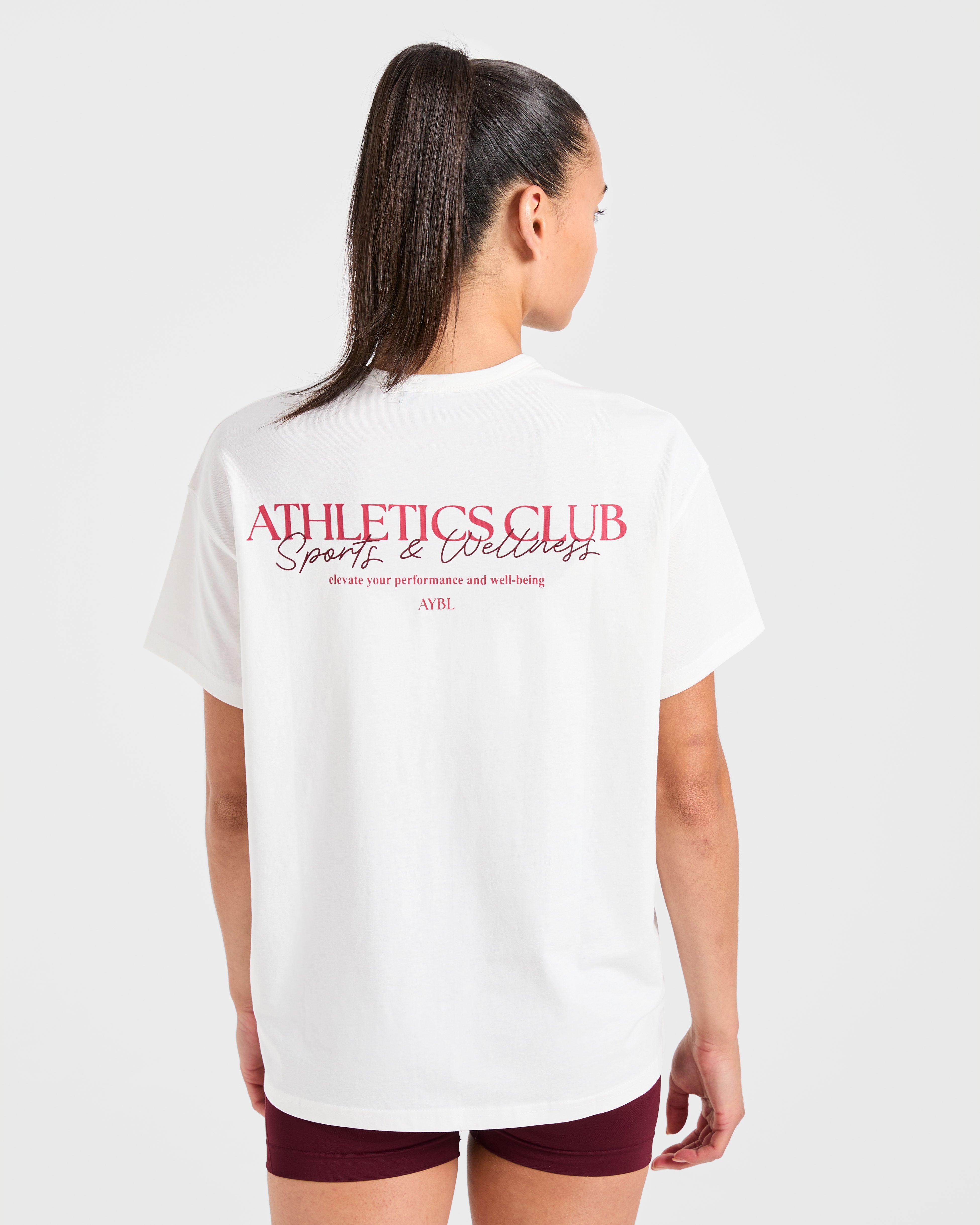 Camiseta Oversized del Club de Atletismo - Blanco