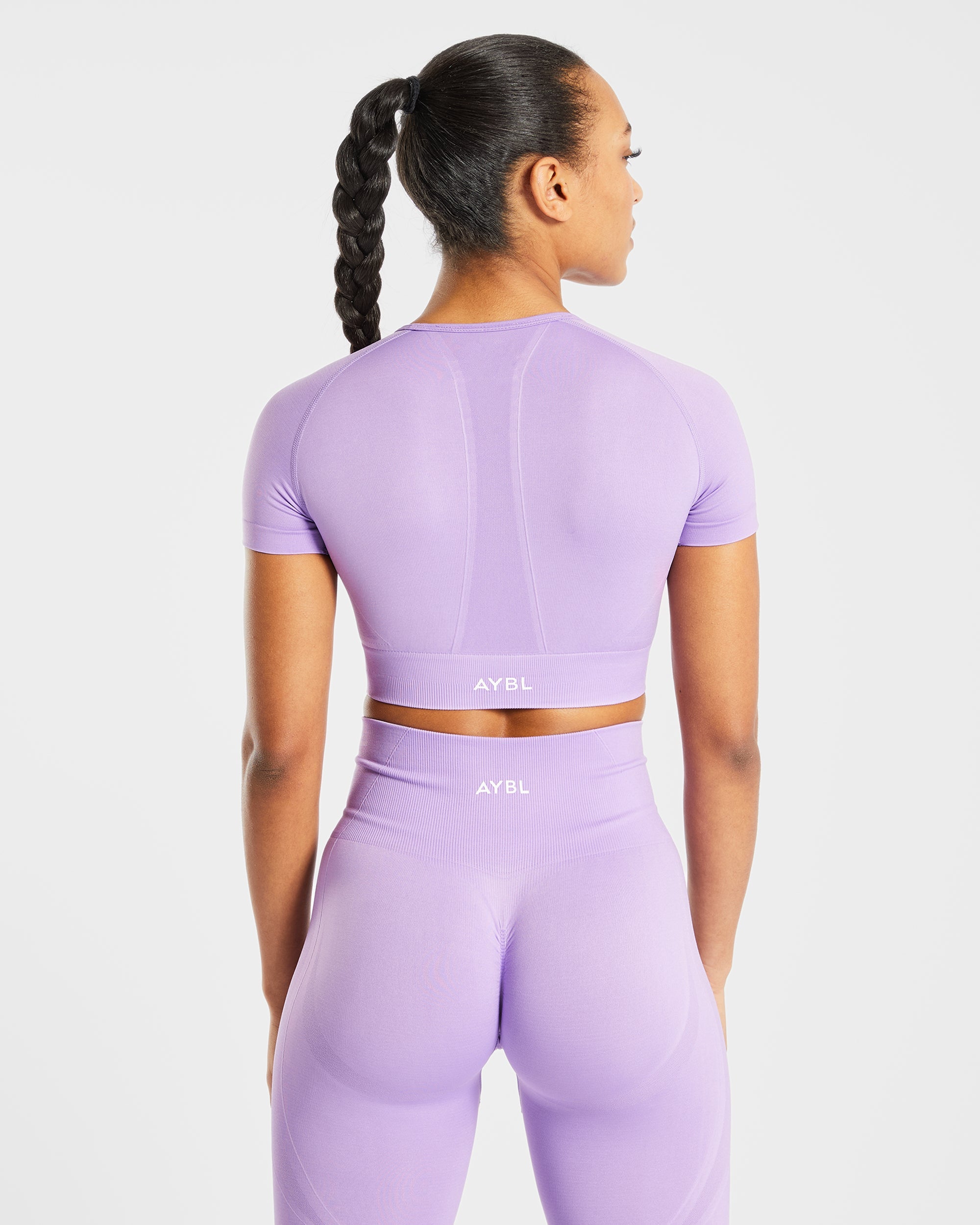 Crop Top Sin Costuras Empower - Morado