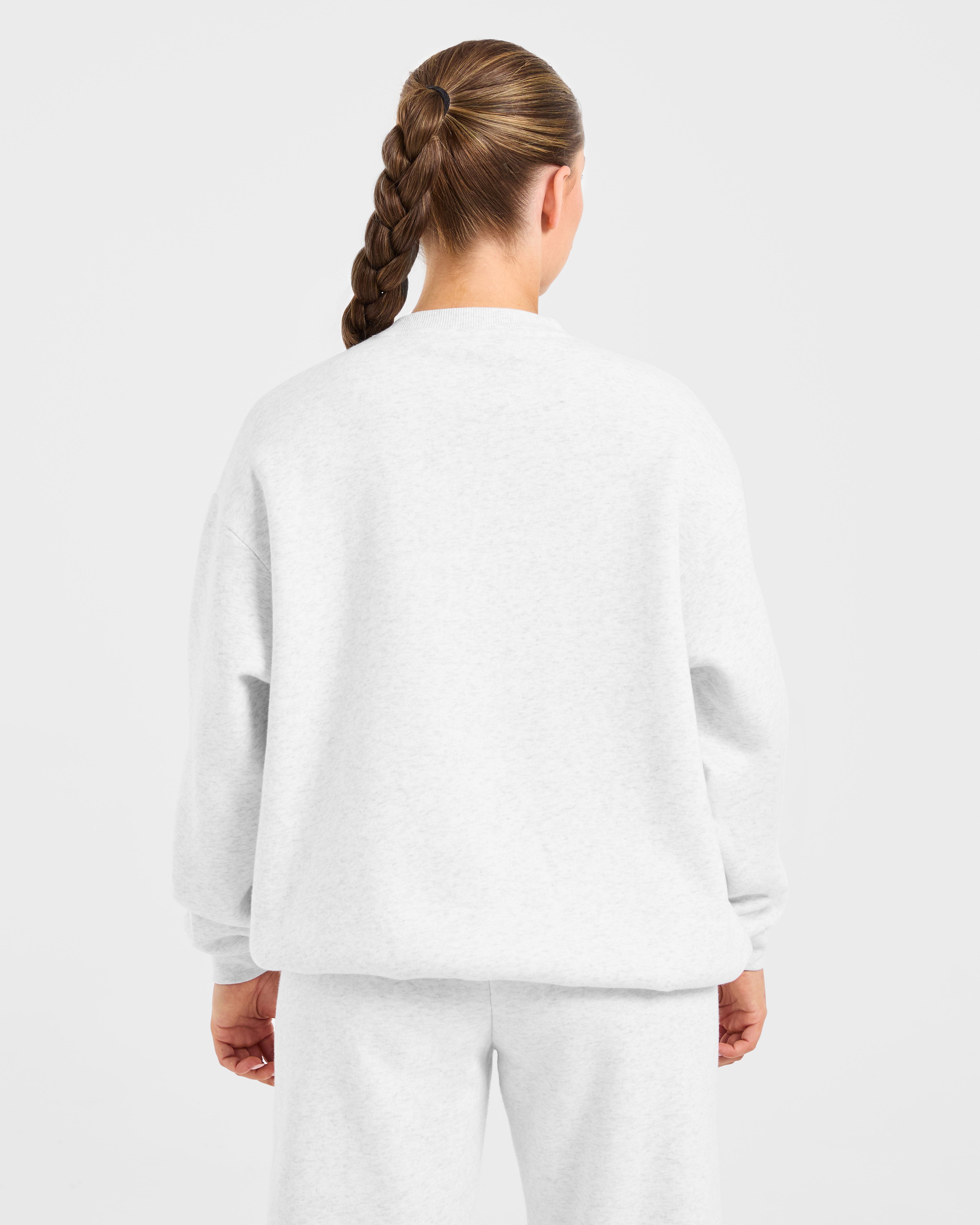 Sudadera Oversized Varsity 2.0 - Gris Líquido