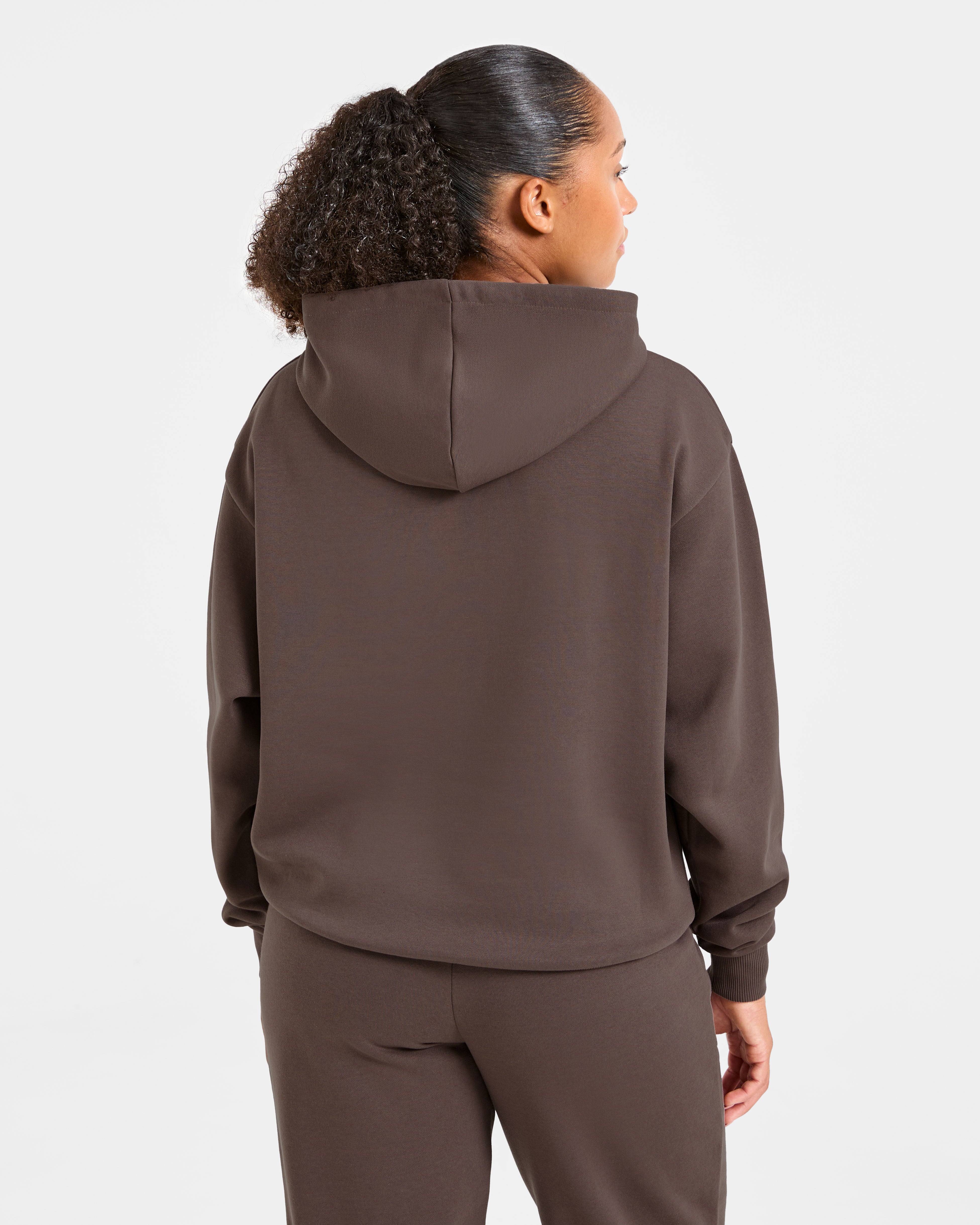 Sudadera Oversized de Estilo de Vida - Marrón Umber