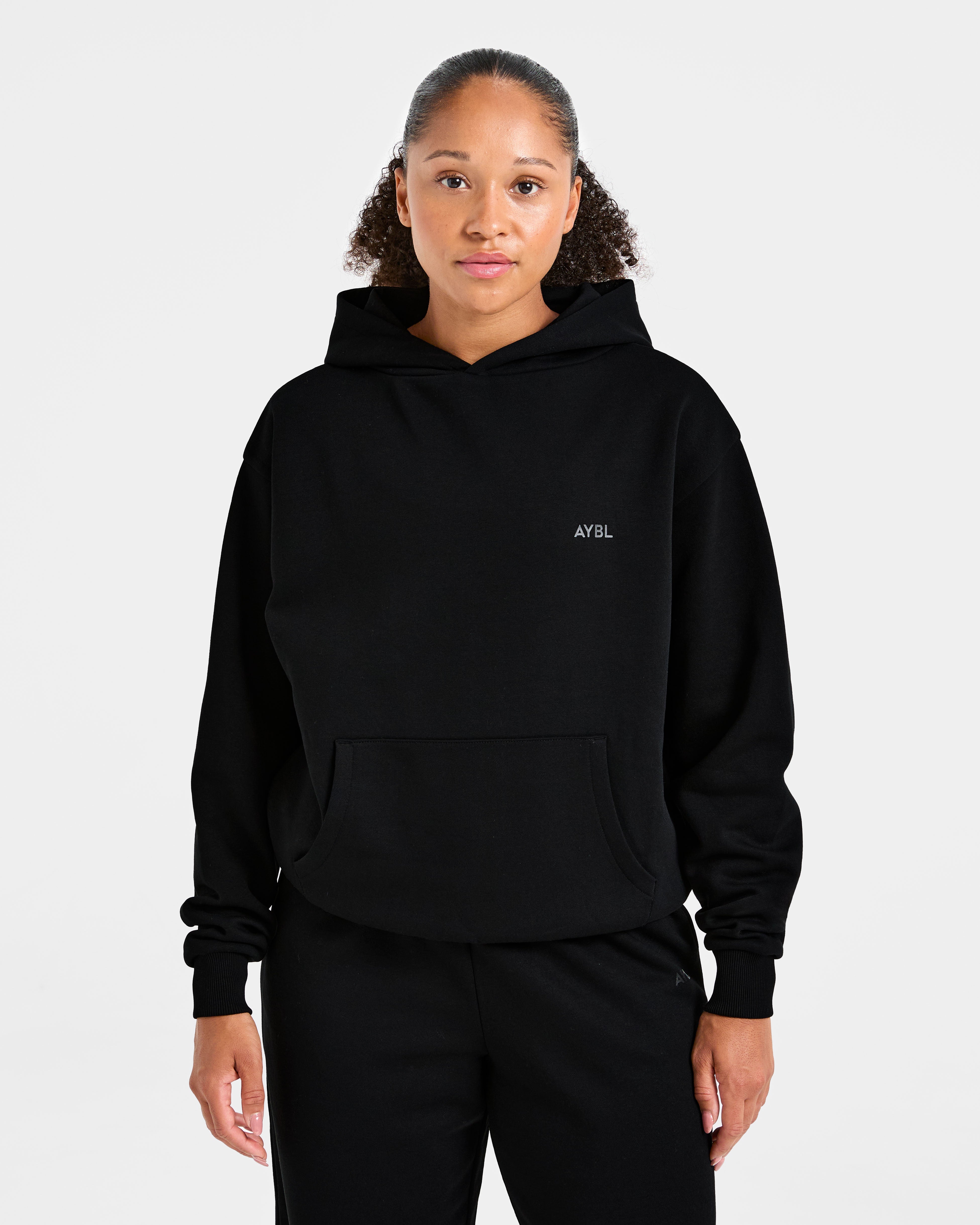 Sudadera Oversized de Estilo de Vida - Negro