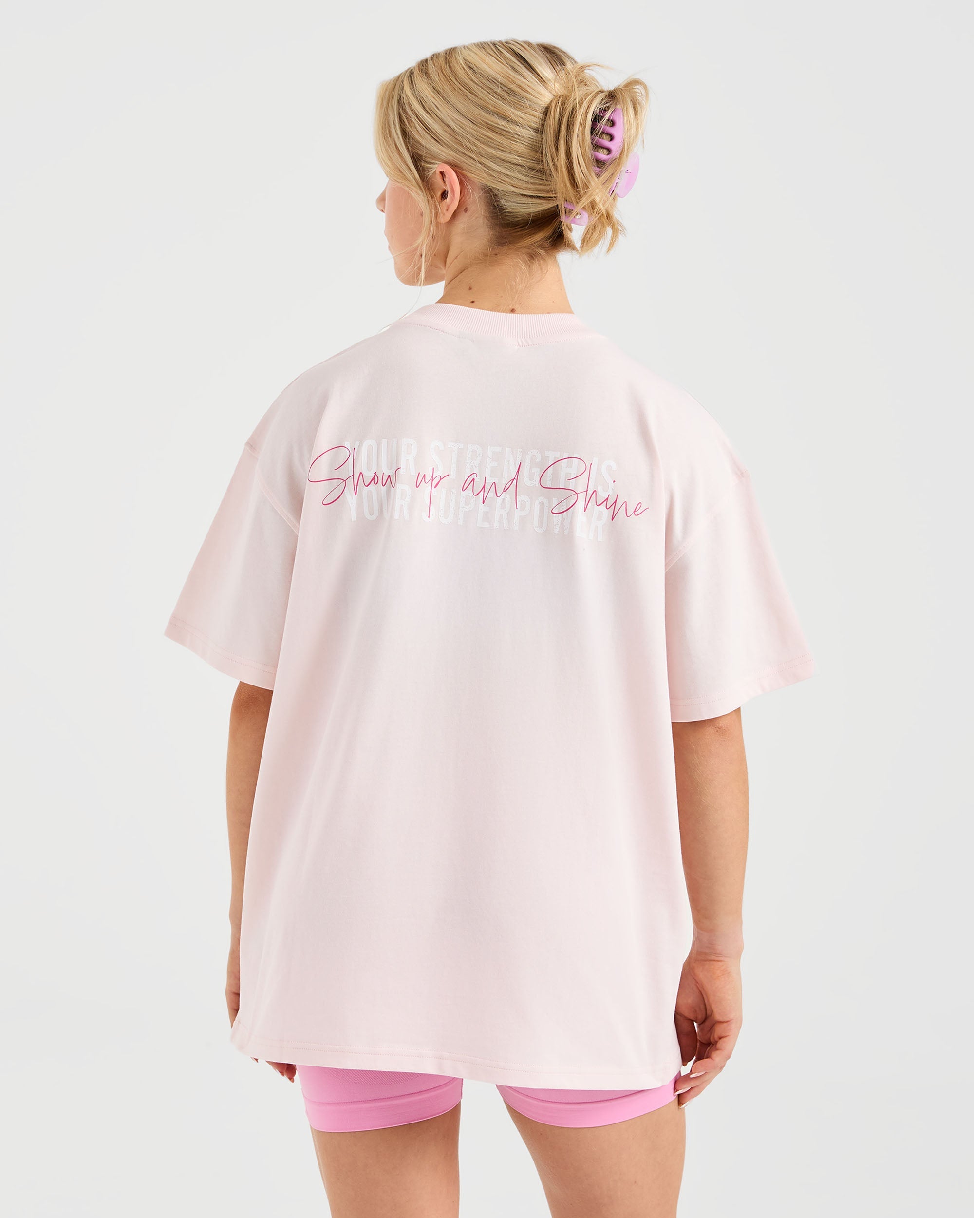 Camiseta Oversized Show Up - Rosa