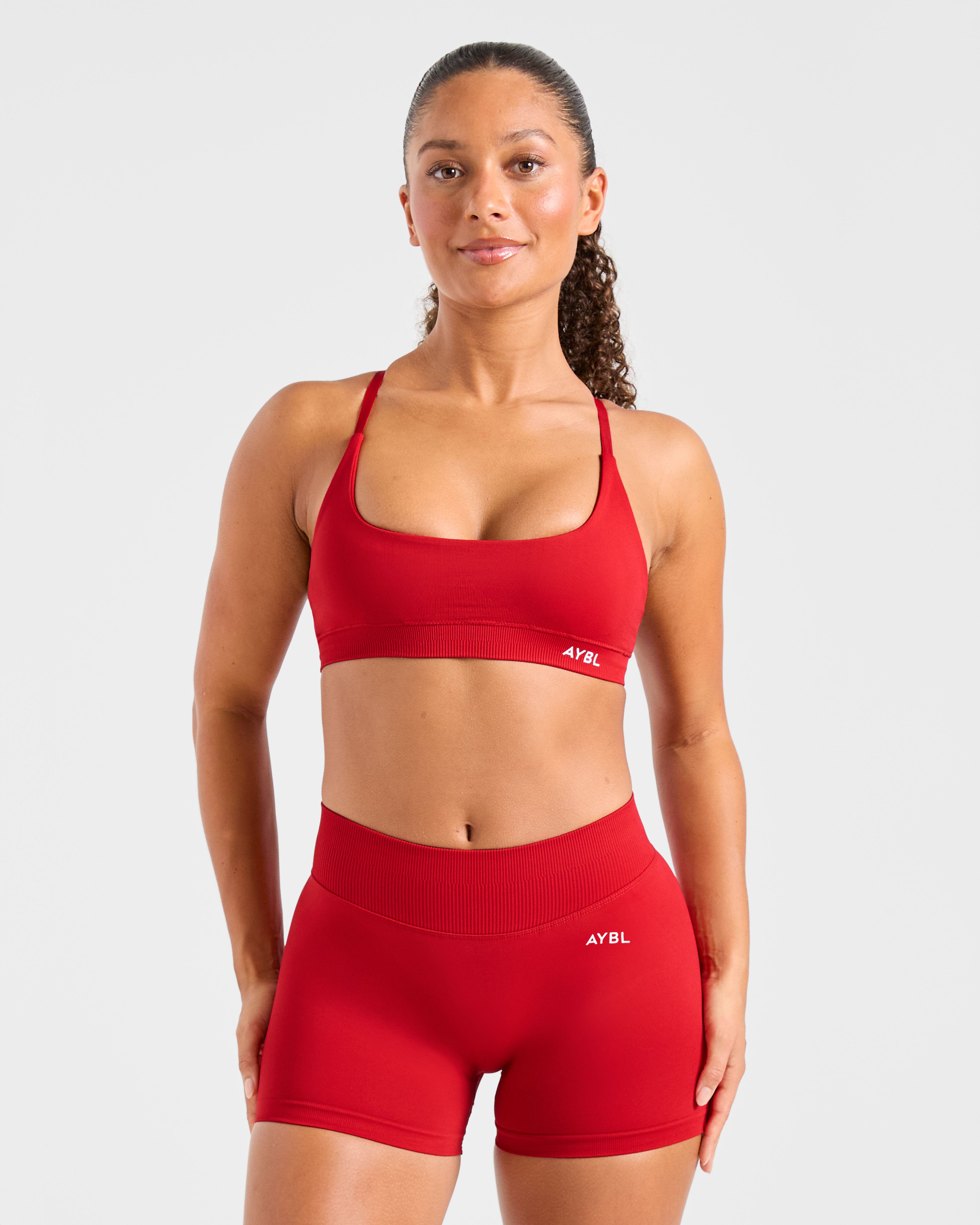 Sports Bra sin costuras Enhance - Rojo