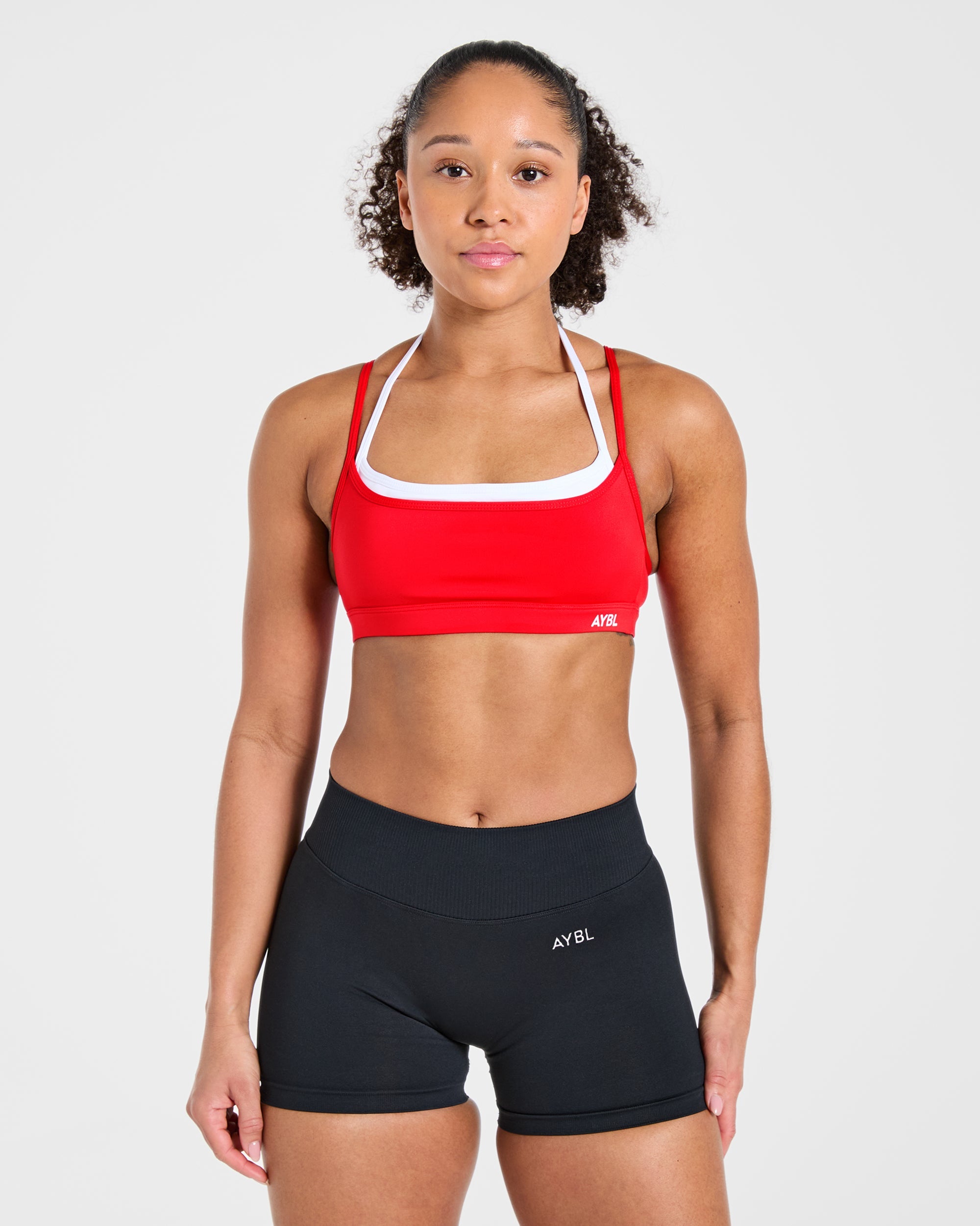 Sports Bra doble capa esencial - Rojo vibrante