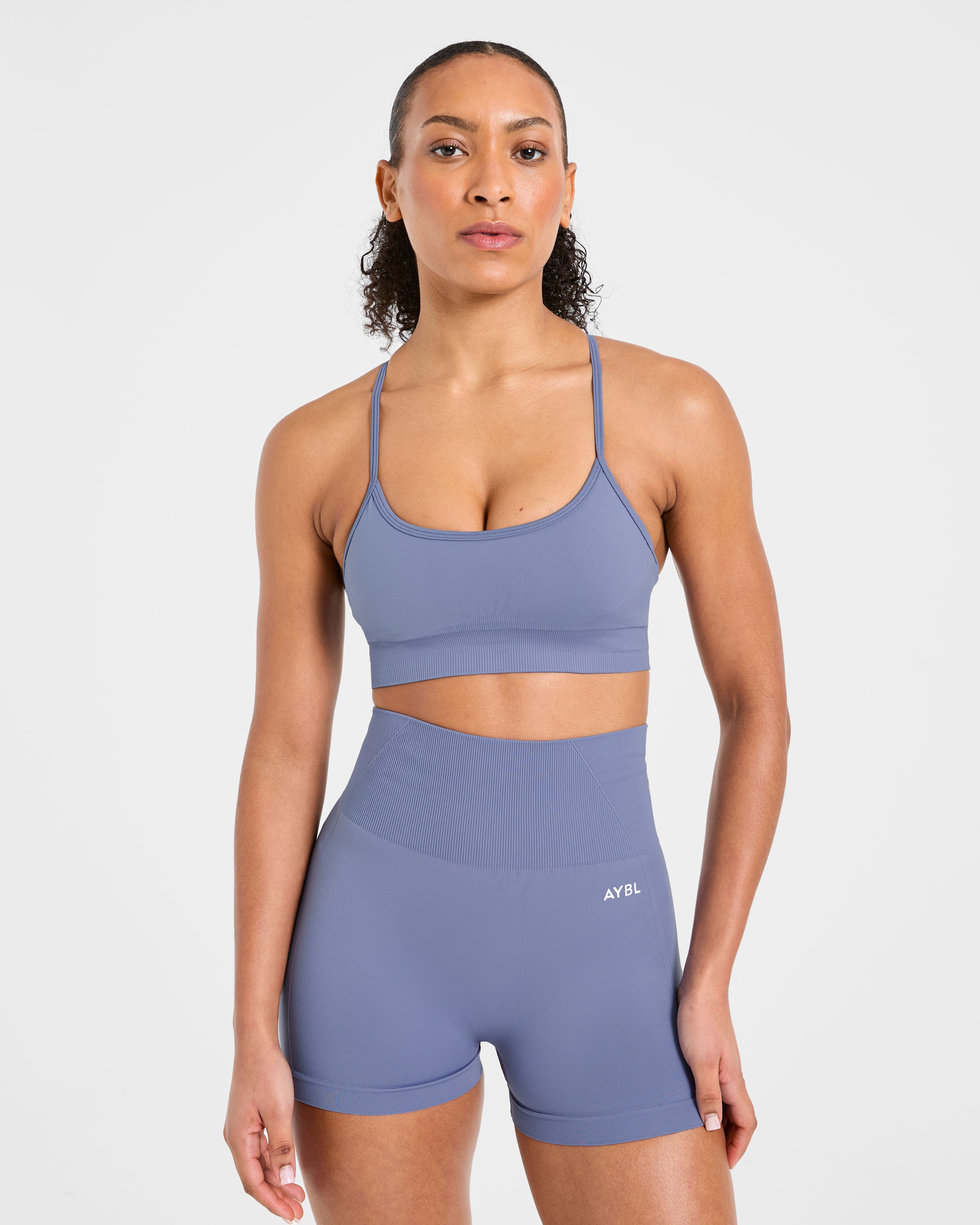 Empower Sports Bra Sin Costuras - Azul Pizarra