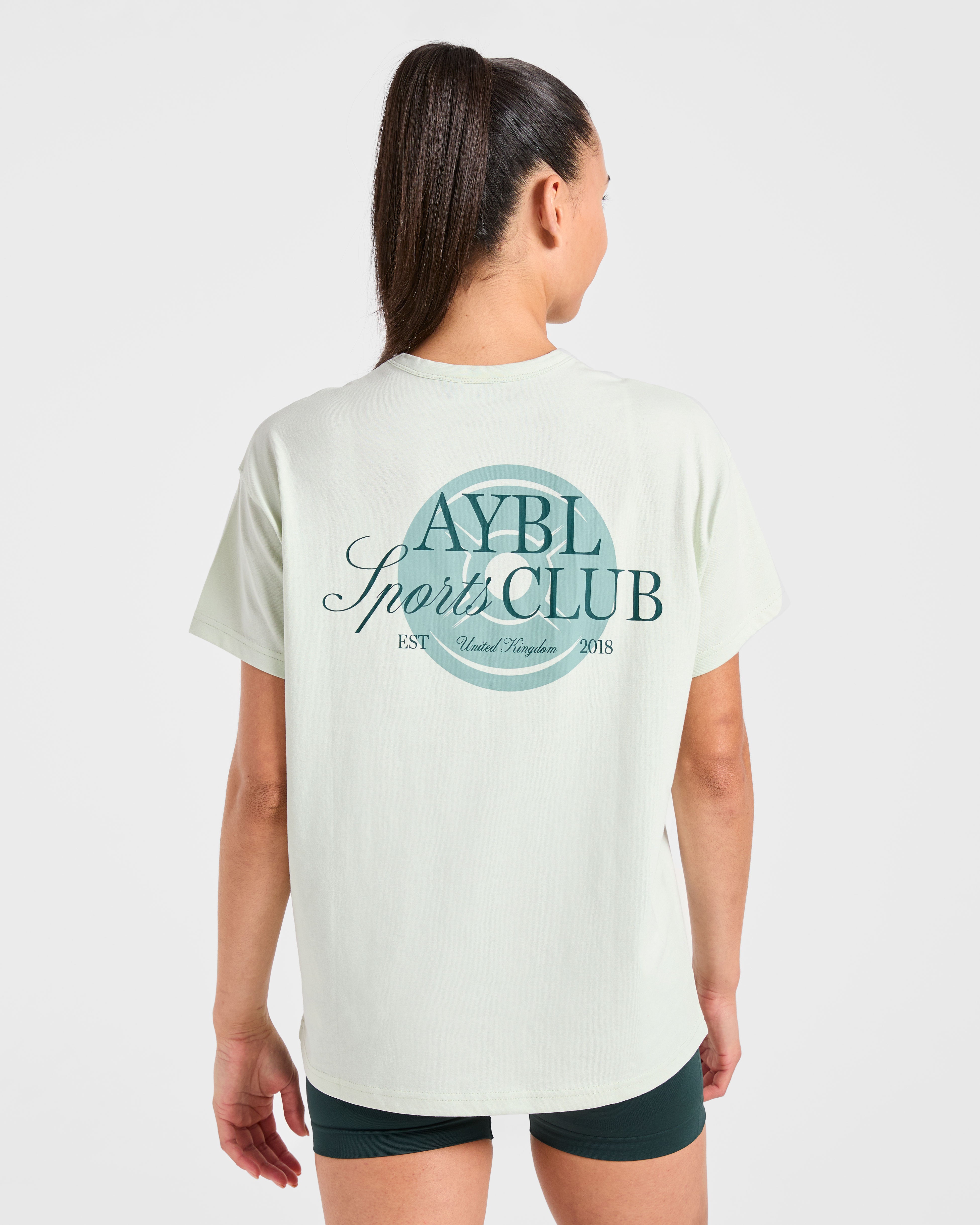 Camiseta Oversized con Estilo de Club Deportivo AYBL - Verde