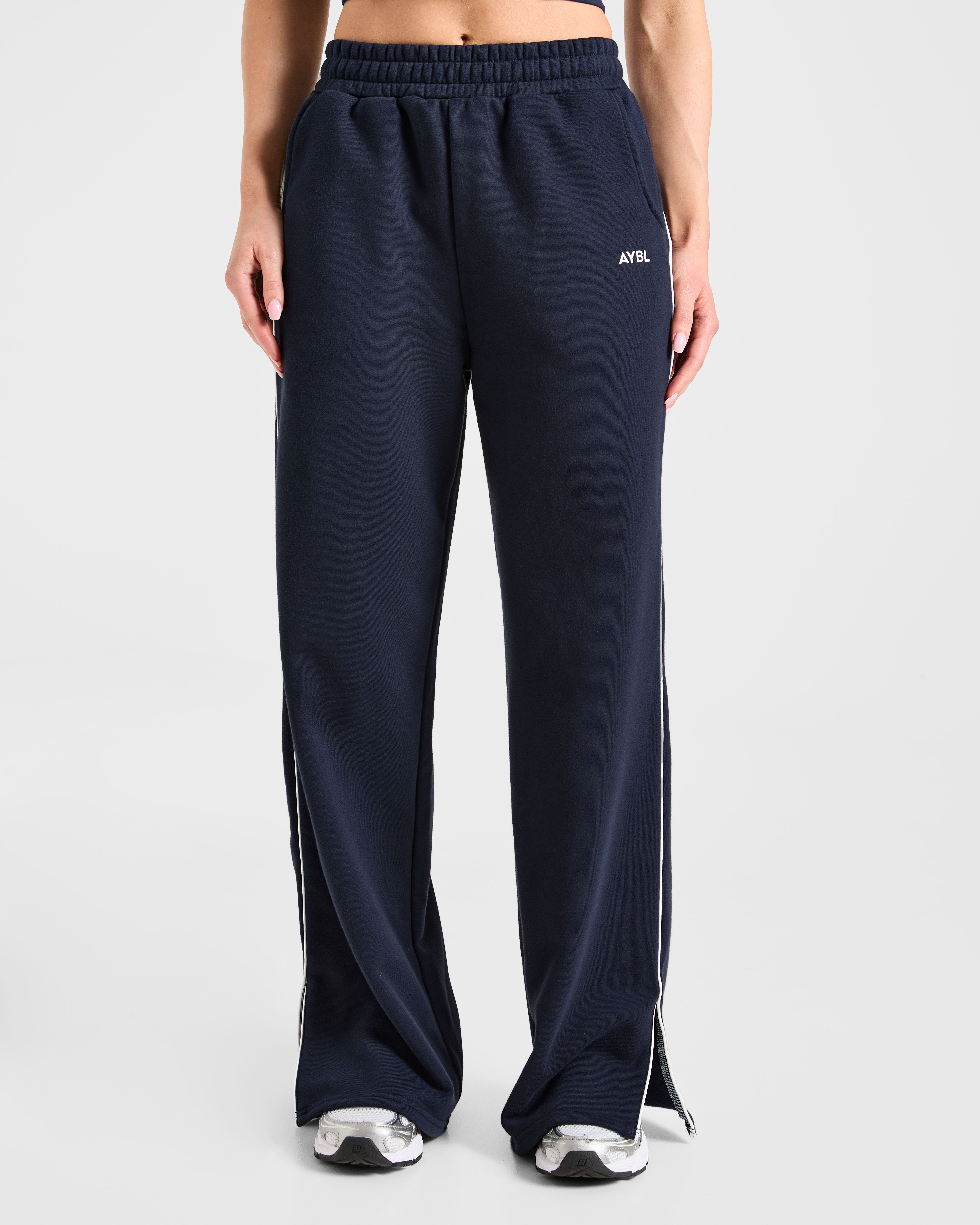 Pantalones Jogger de Pierna Recta - Azul Marino Apagado