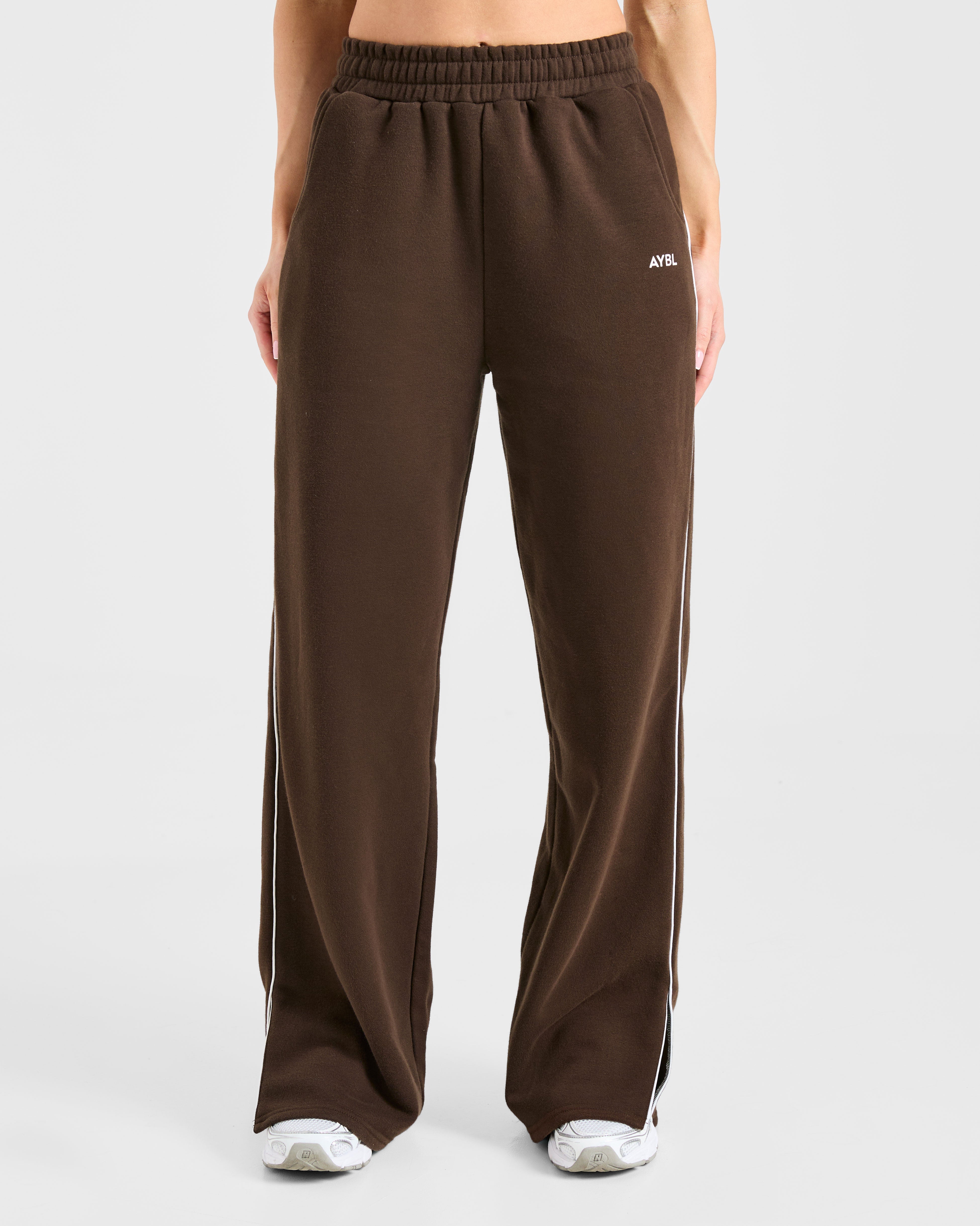 Pantalones Jogger de Pierna Recta - Color Café