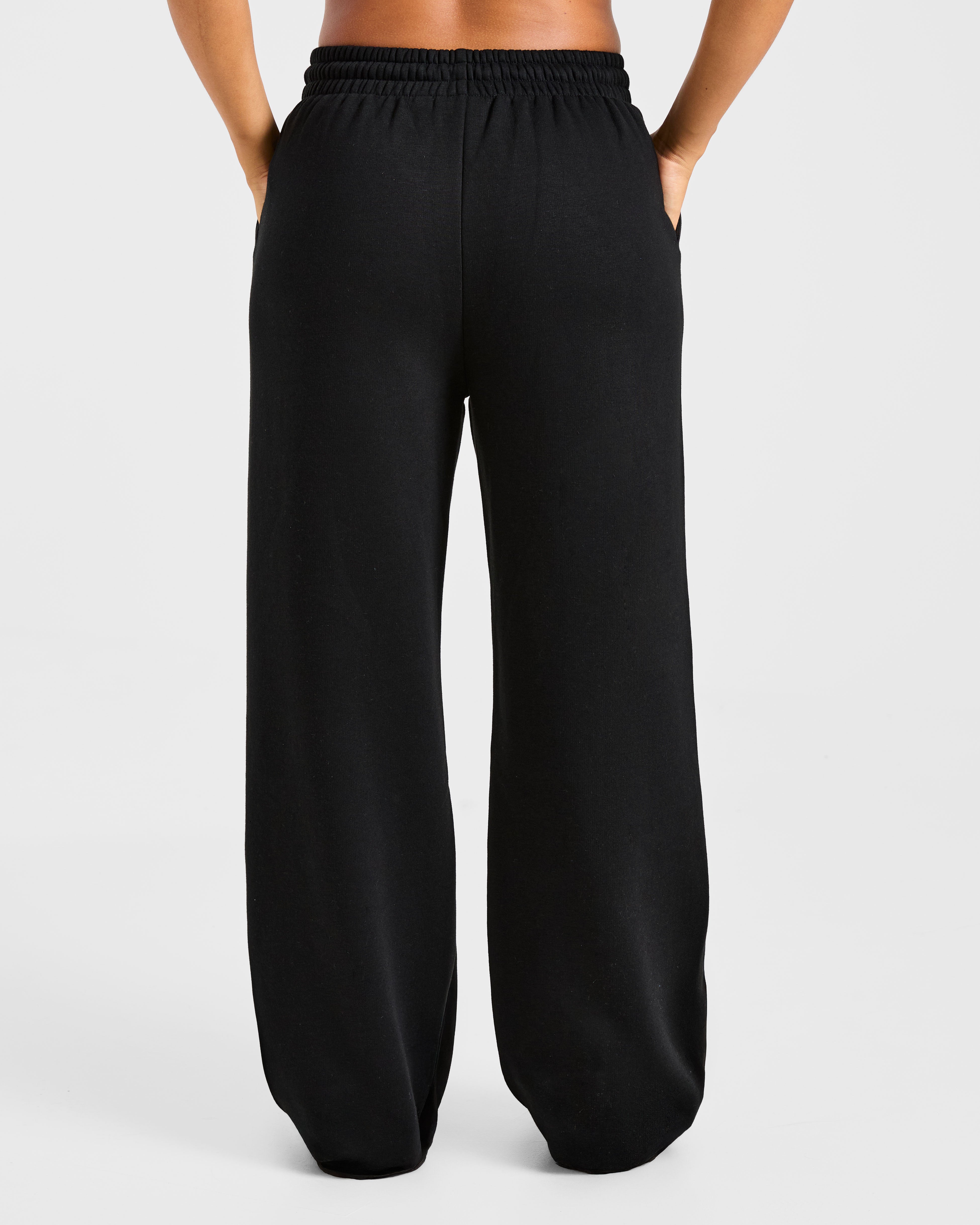 Pantalones Jogger Oversized de Pieza Deportiva - Negro