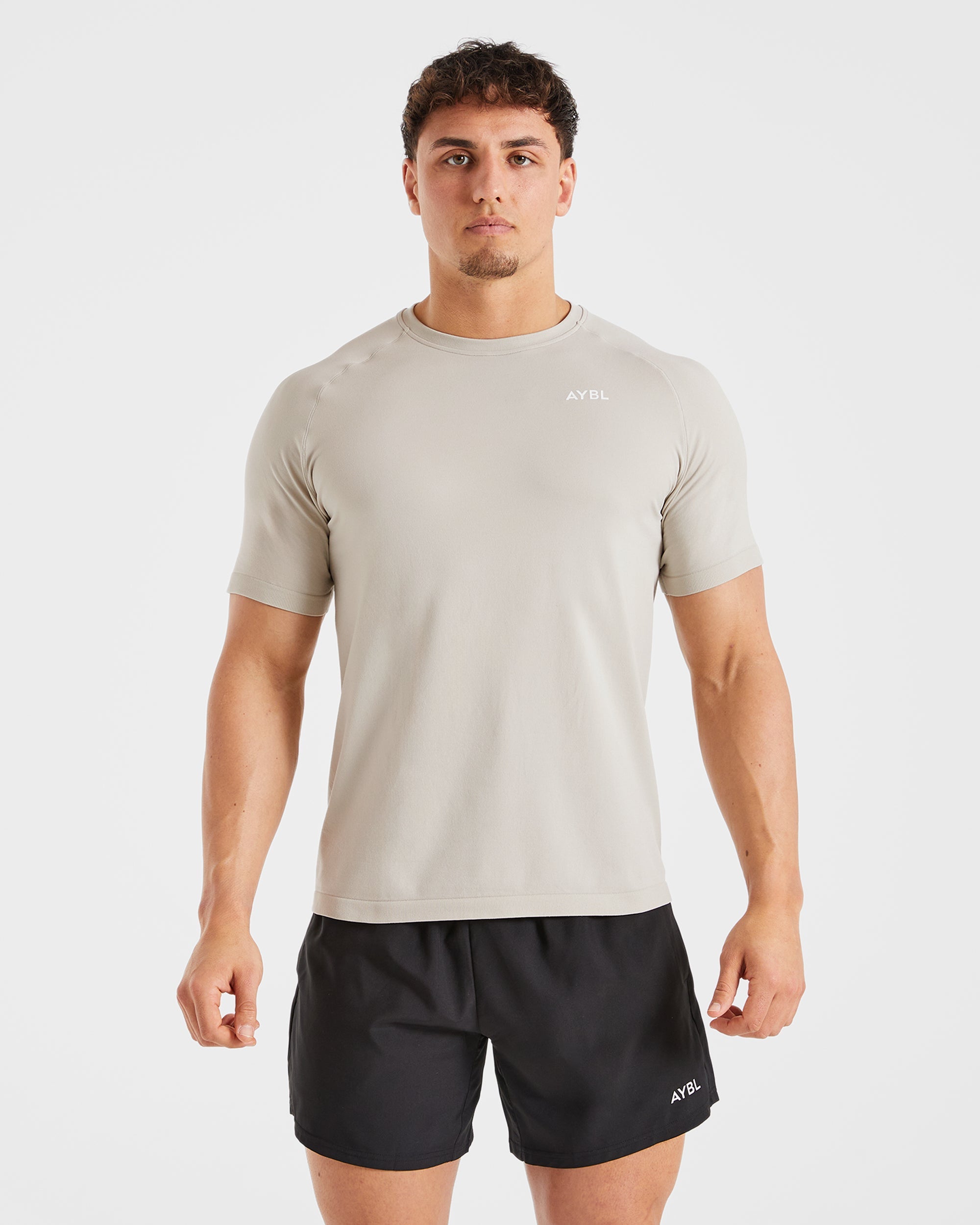 Camiseta Sin Costuras Ascend - Gris Hielo