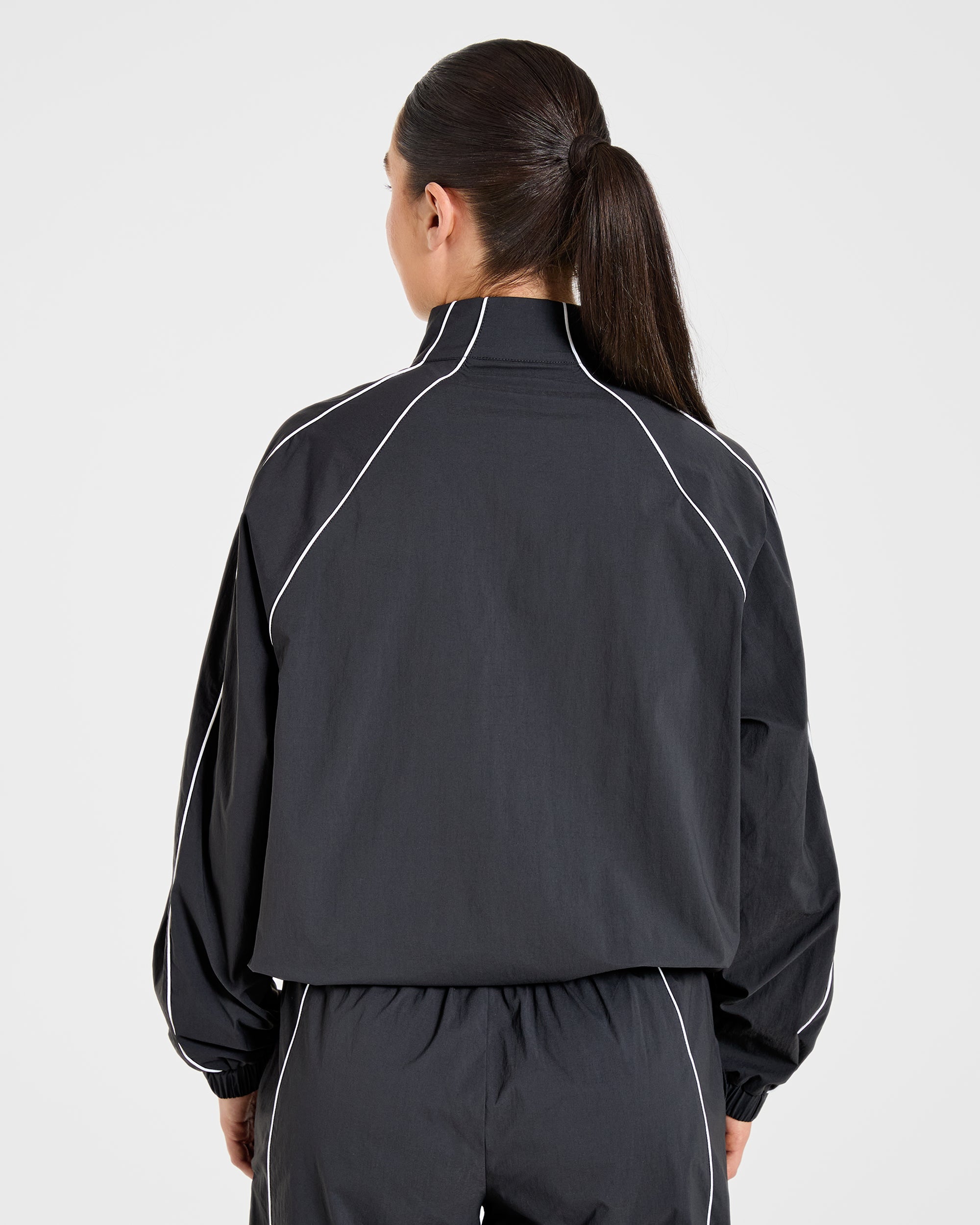 Chaqueta de Pista Retro - Negro