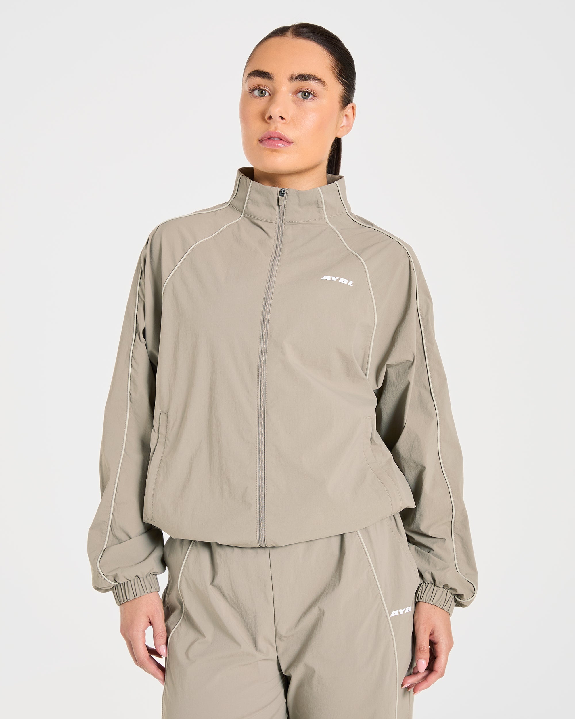 Chaqueta de pista retro - Gris claro