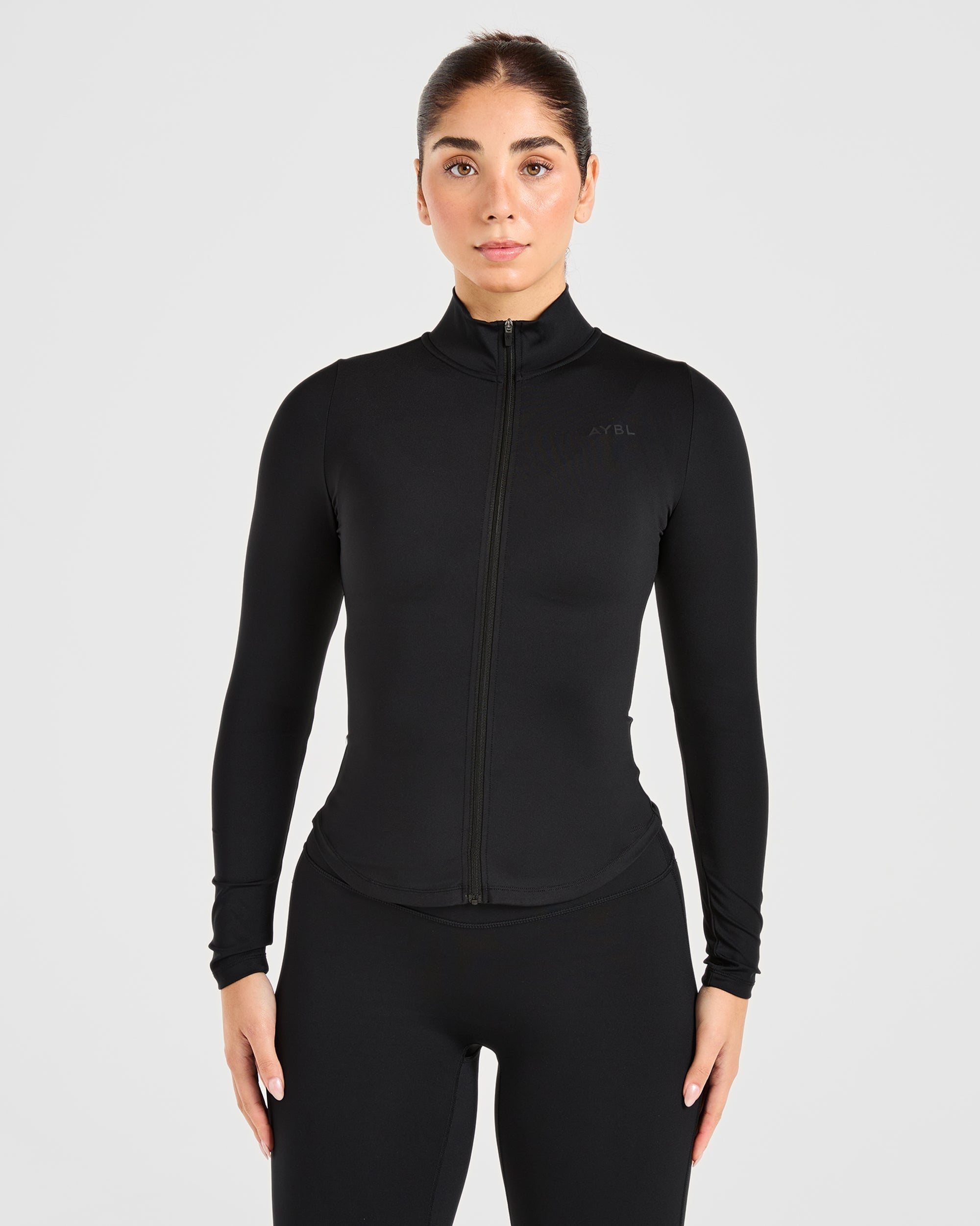 Chaqueta con Cremallera Sculpt - Negro