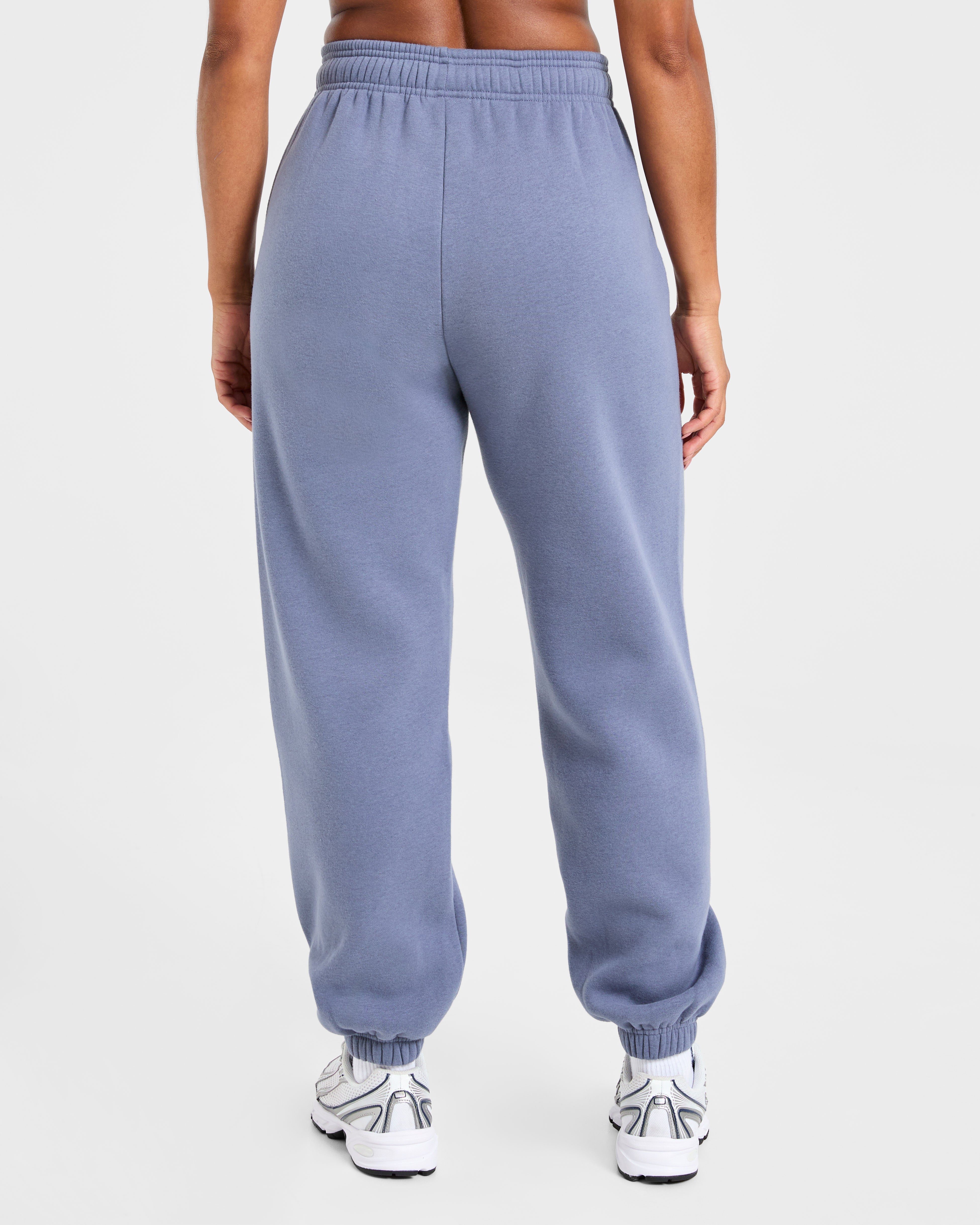 Pantalones Jogger Clásicos de Felpa Grande - Gris Plomo