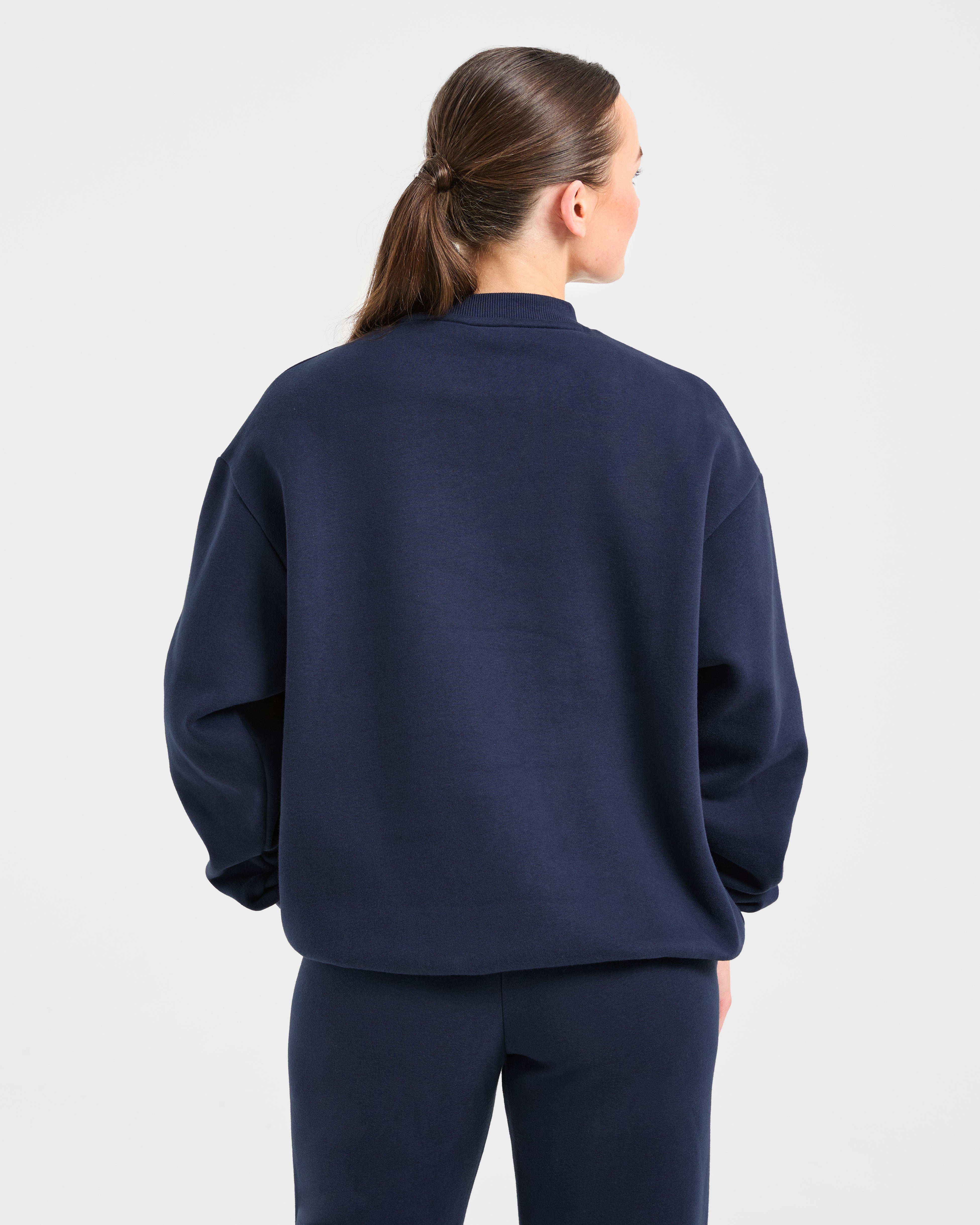 Sudadera Oversized Varsity 2.0 - Azul marino