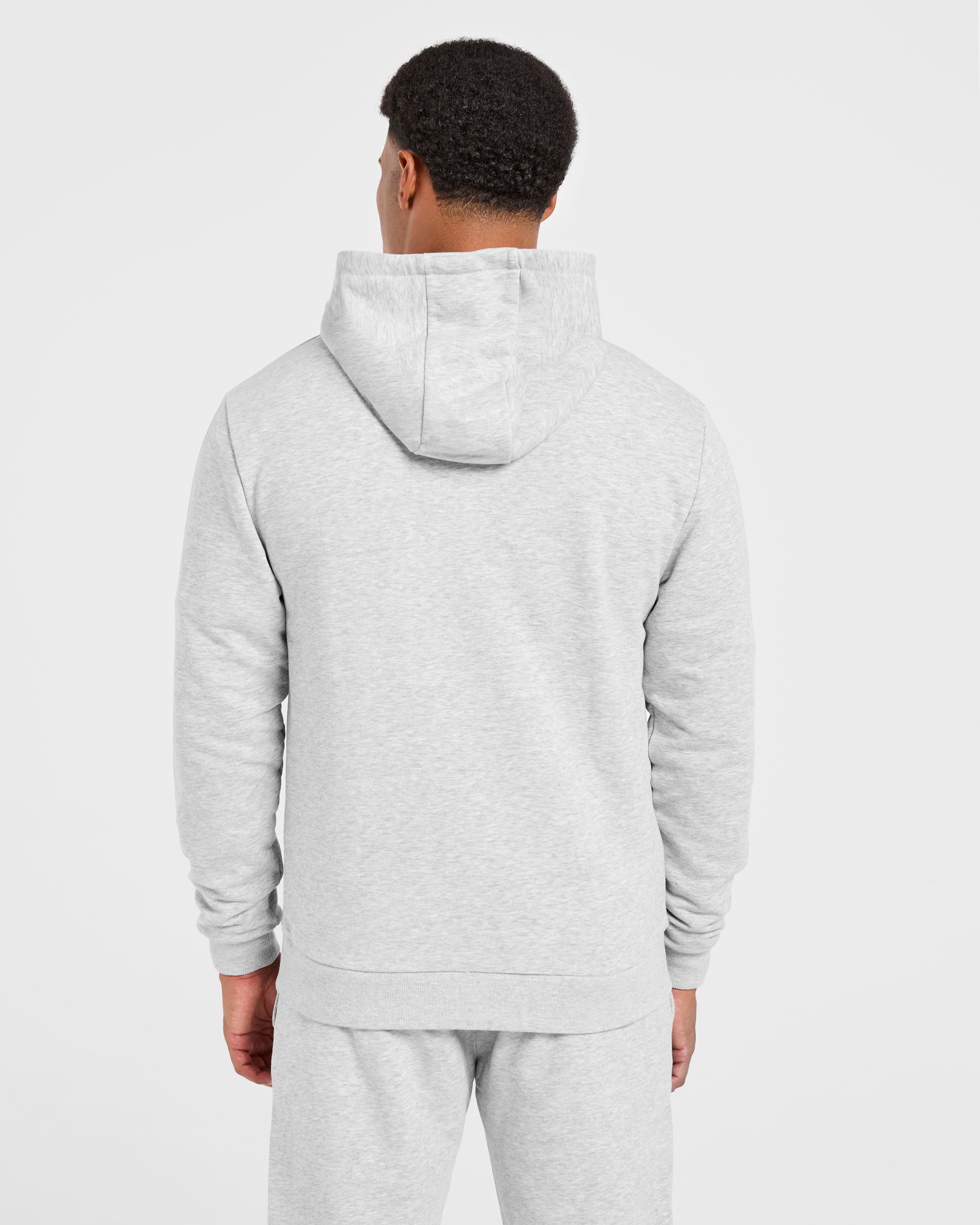 Essential Lightweight Zip Up Hoodie - Gris Marfil