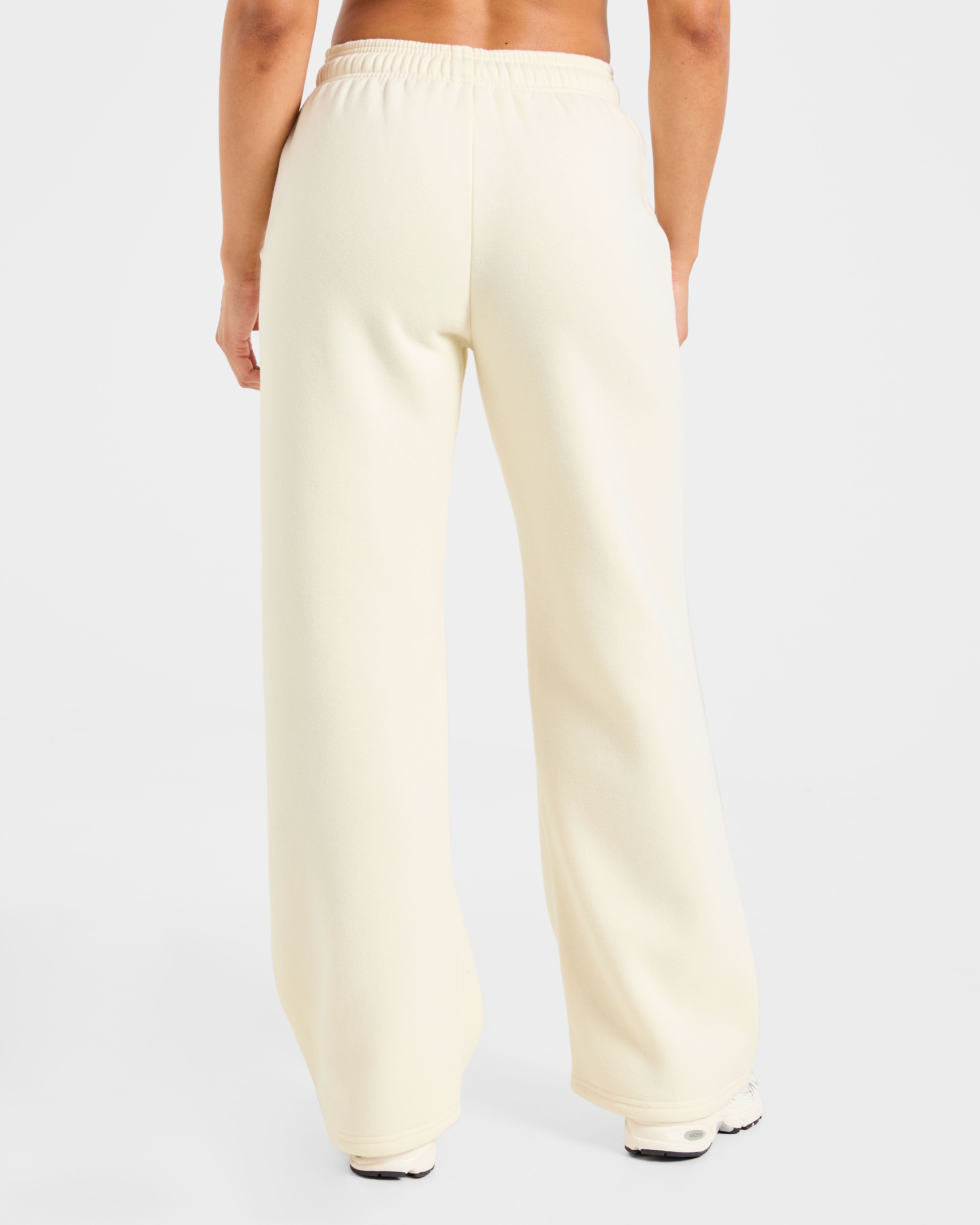 Pantalones Jogger Rectos Retro Athletics - Amarillo Mantequilla/Azul Marino