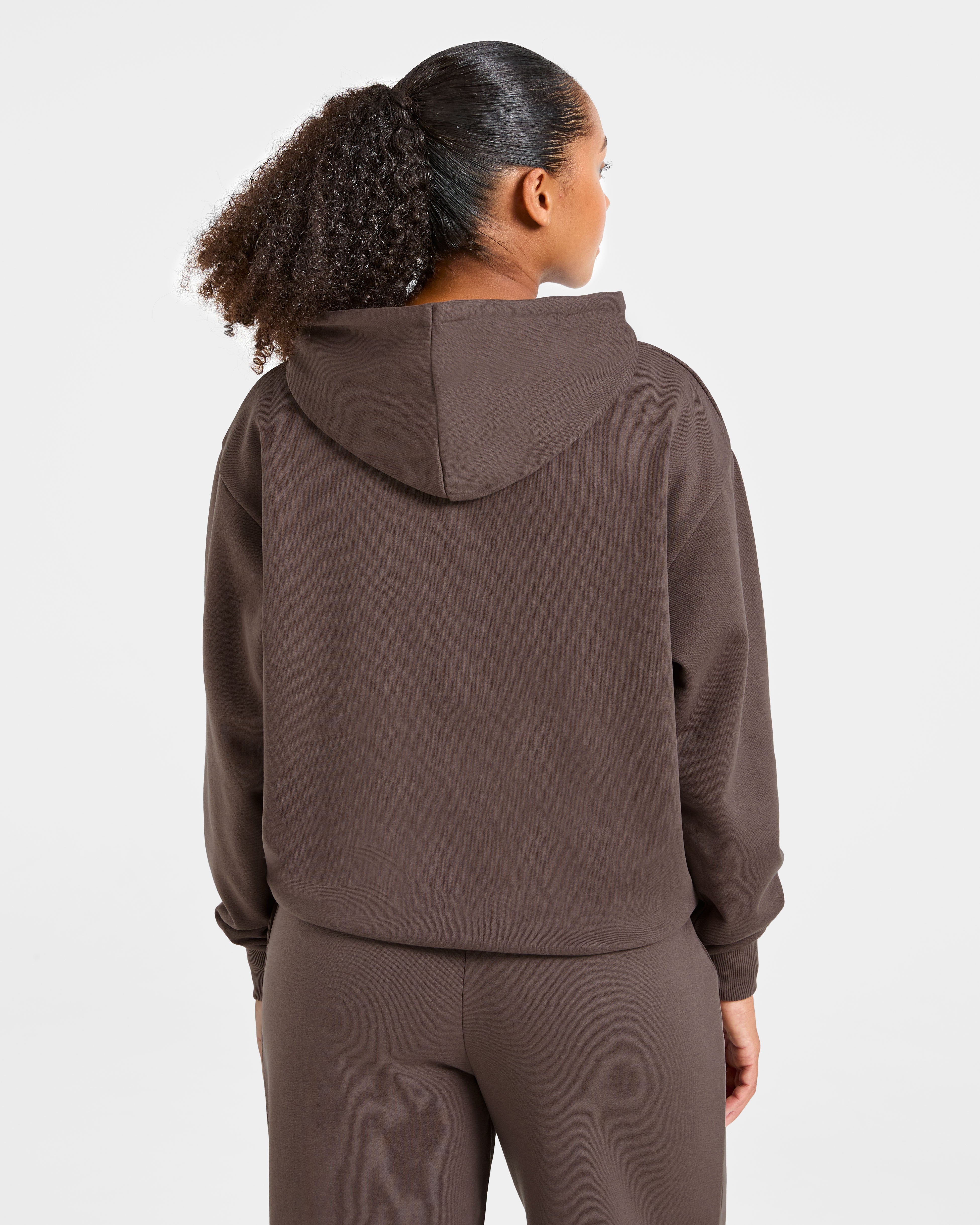 Chándal Oversized con Cremallera de Estilo de Vida - Marrón Umber