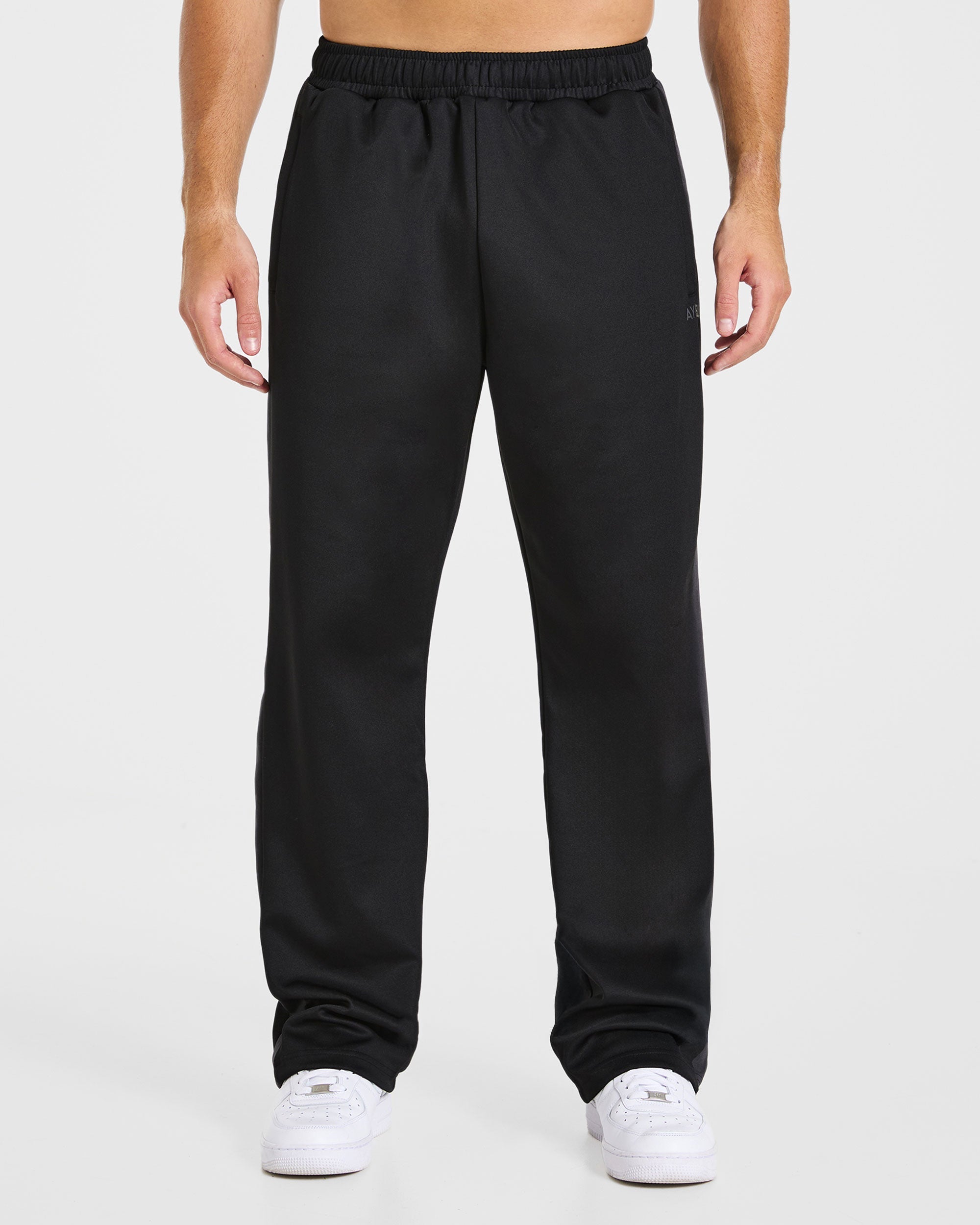 Pantalones Jogger Clásicos de Pierna Recta - Negro/Gris Oscuro