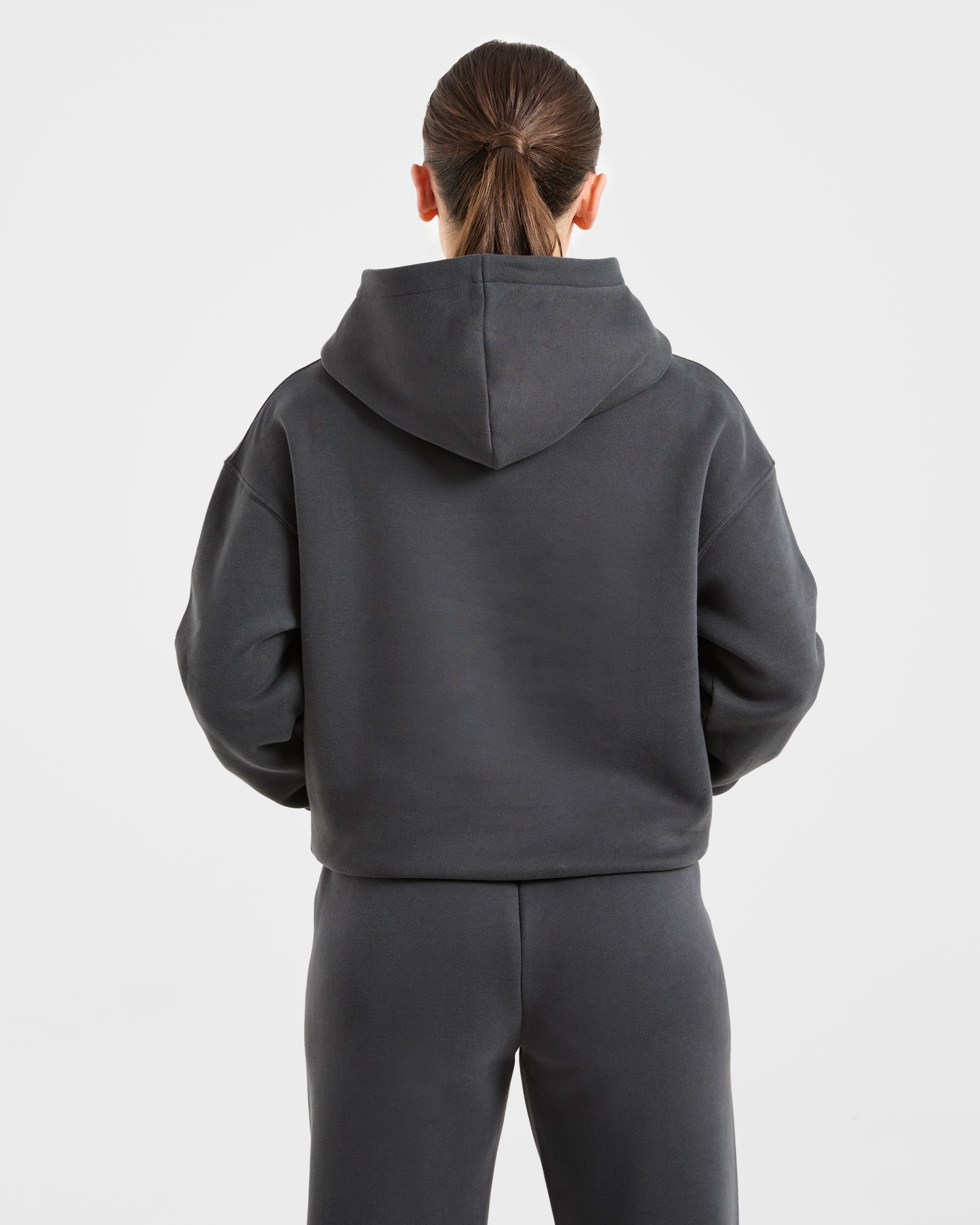Sudadera Oversized con Dibujo Deportivo AYBL - Gris Carbón