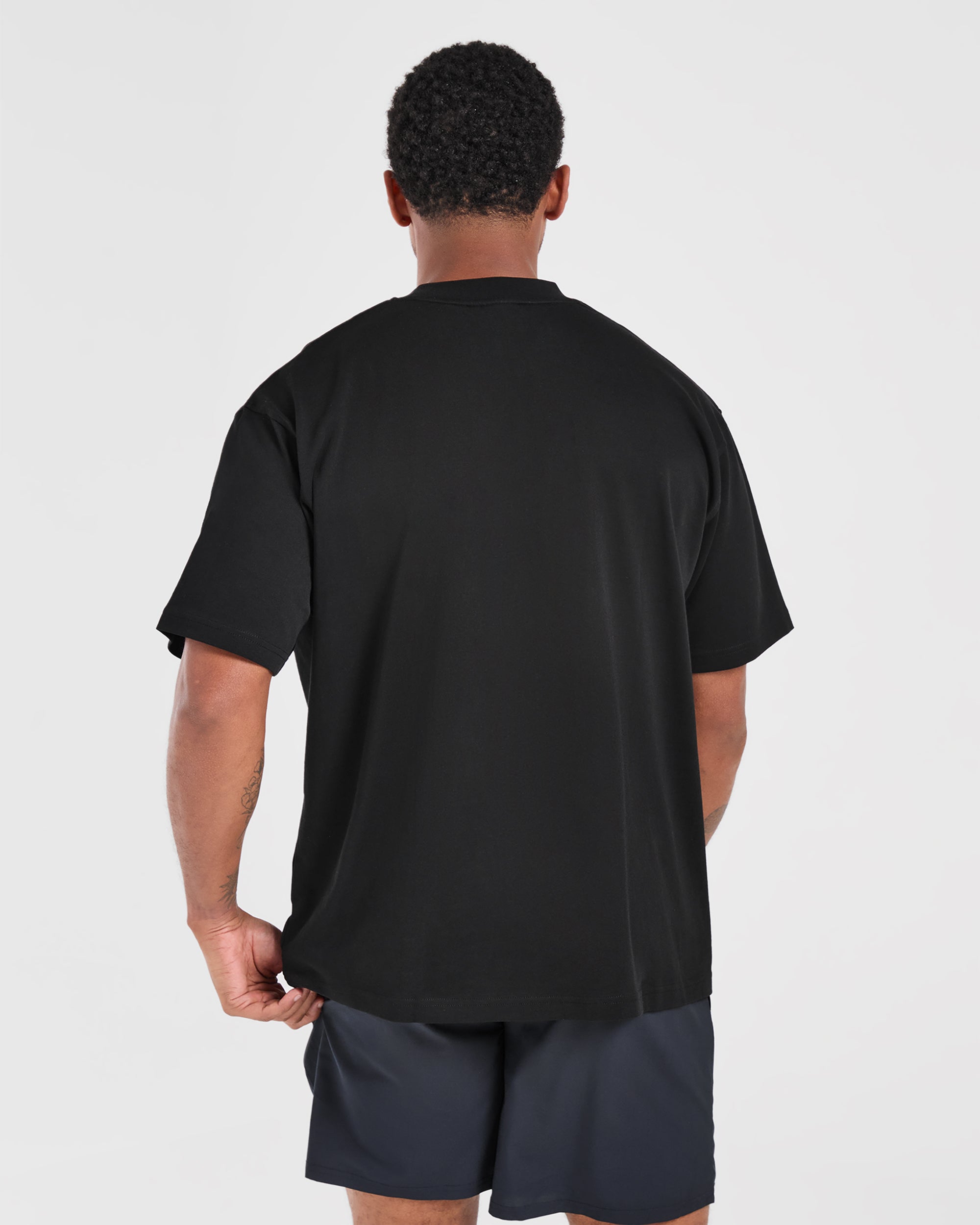 Camiseta Oversized de Atletismo - Negro