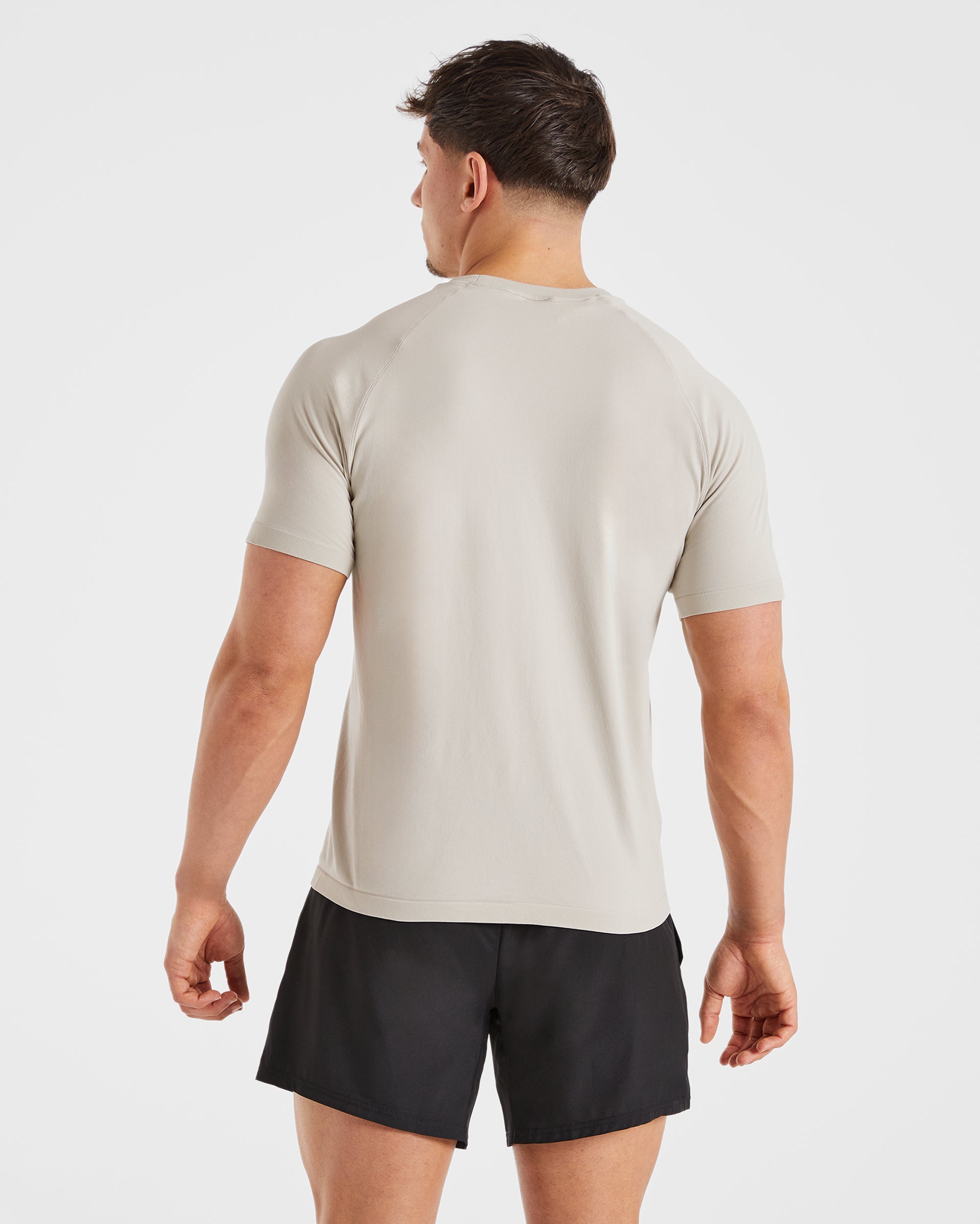Camiseta Sin Costuras Ascend - Gris Hielo