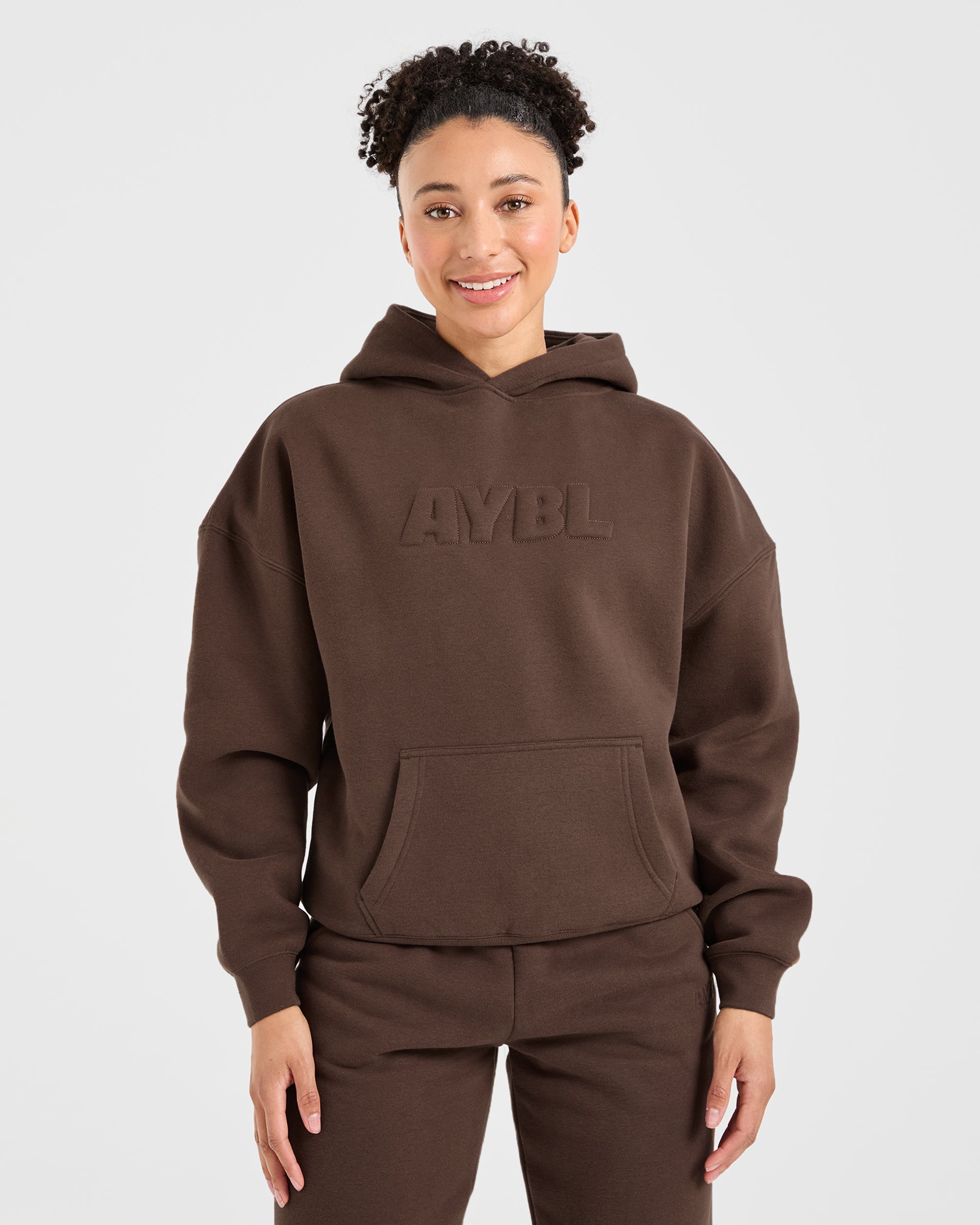 Chaqueta Oversized Clásica de Felpa - Marrón