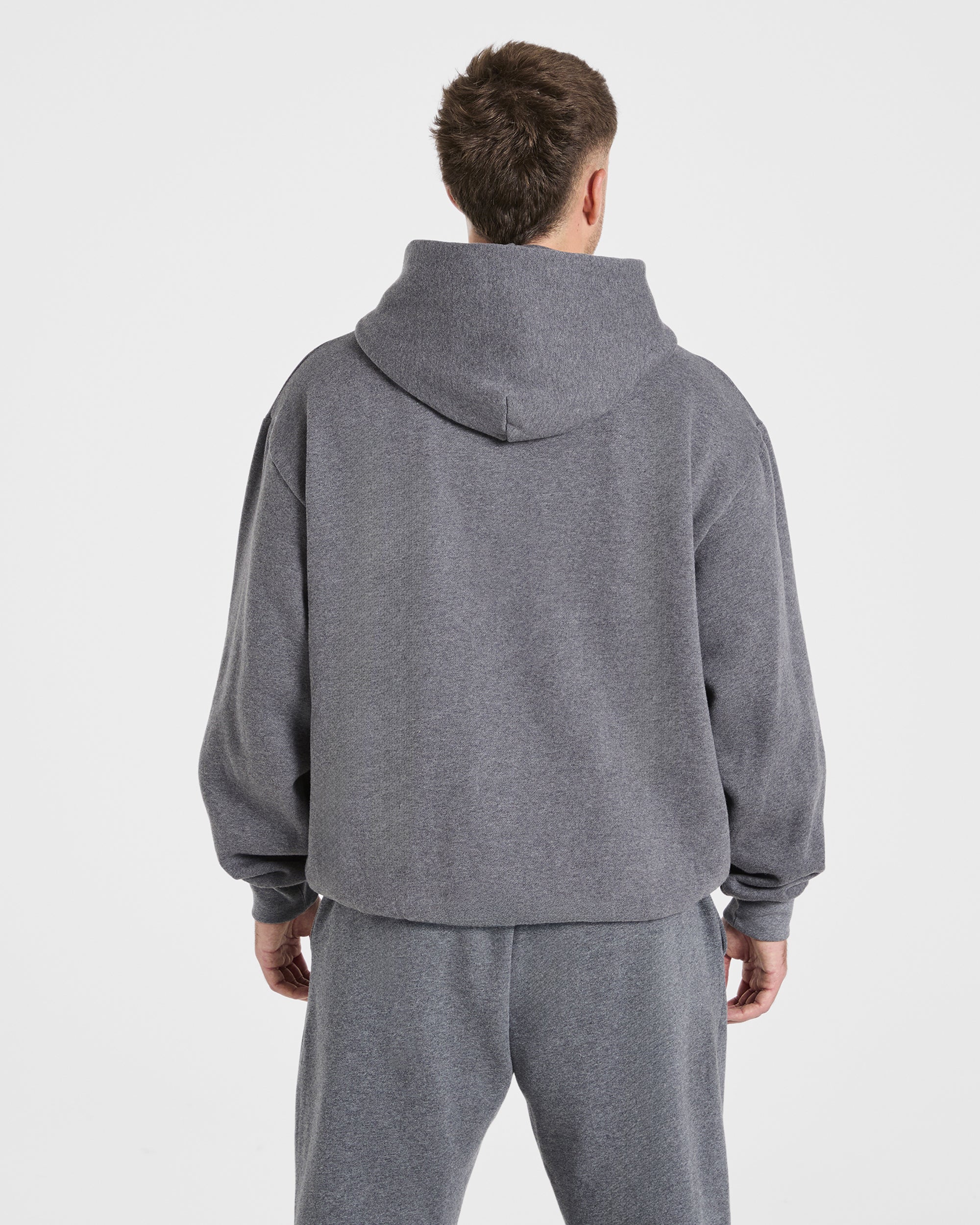 Essential Hoodie Oversized - Gris Carbón