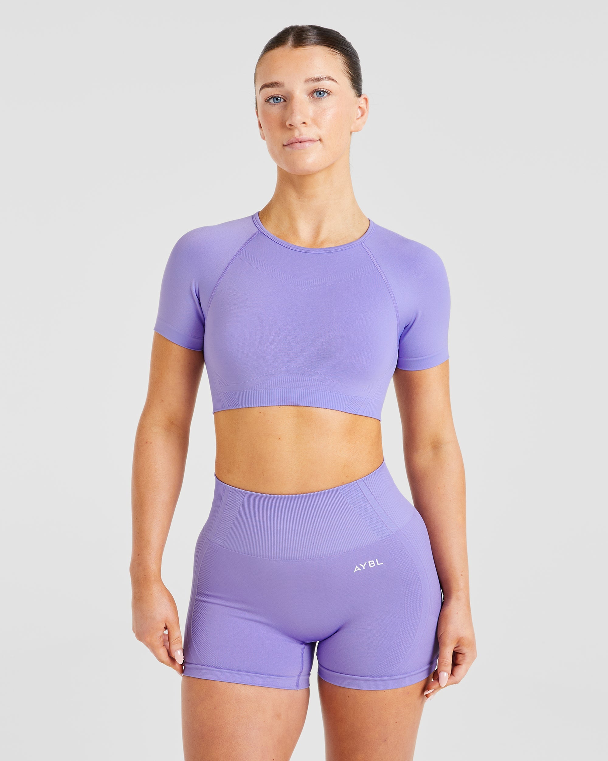 Crop Top Sin Costuras Balance V3 - Lavanda Púrpura