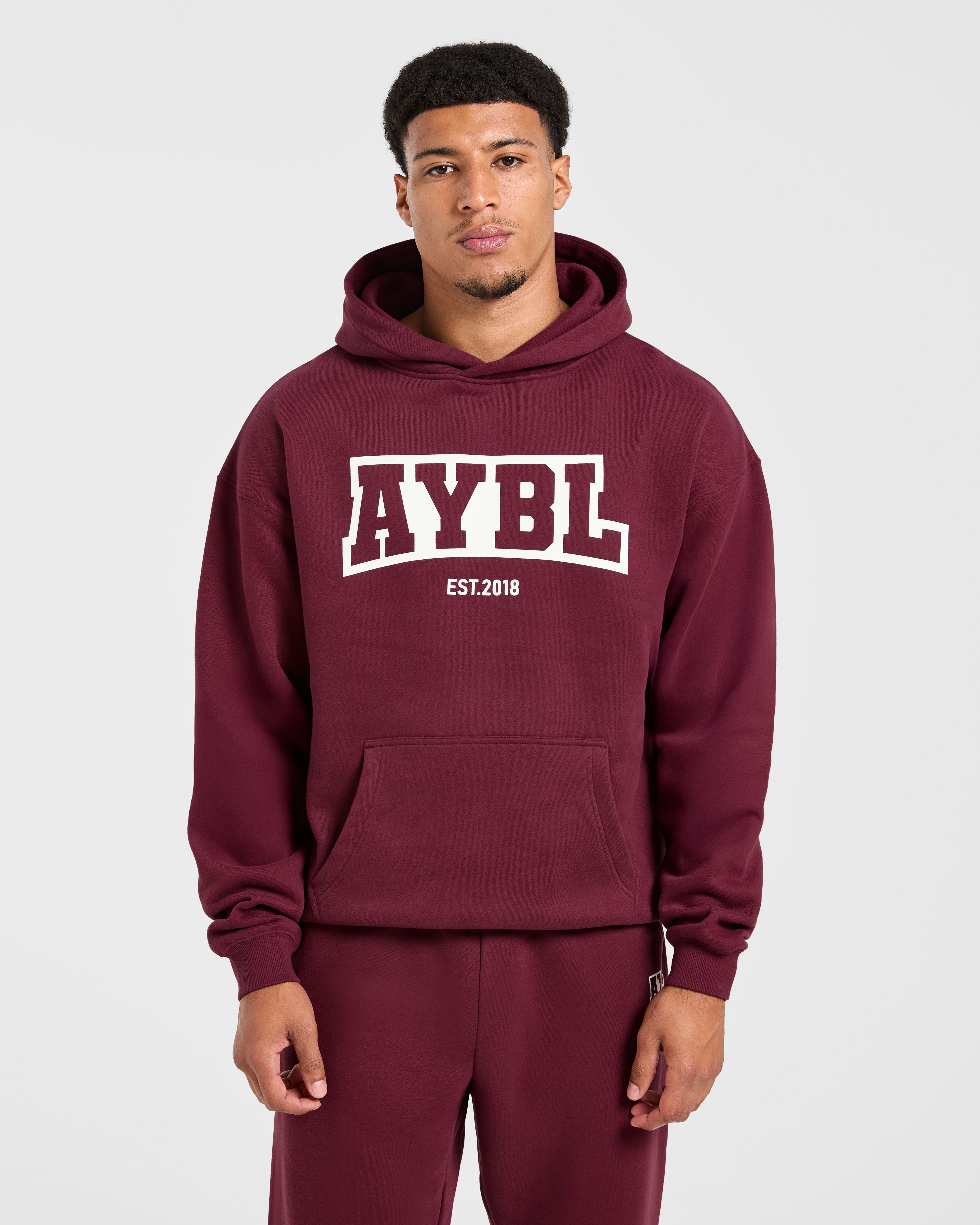 Sudadera Oversized Academy - Burdeos