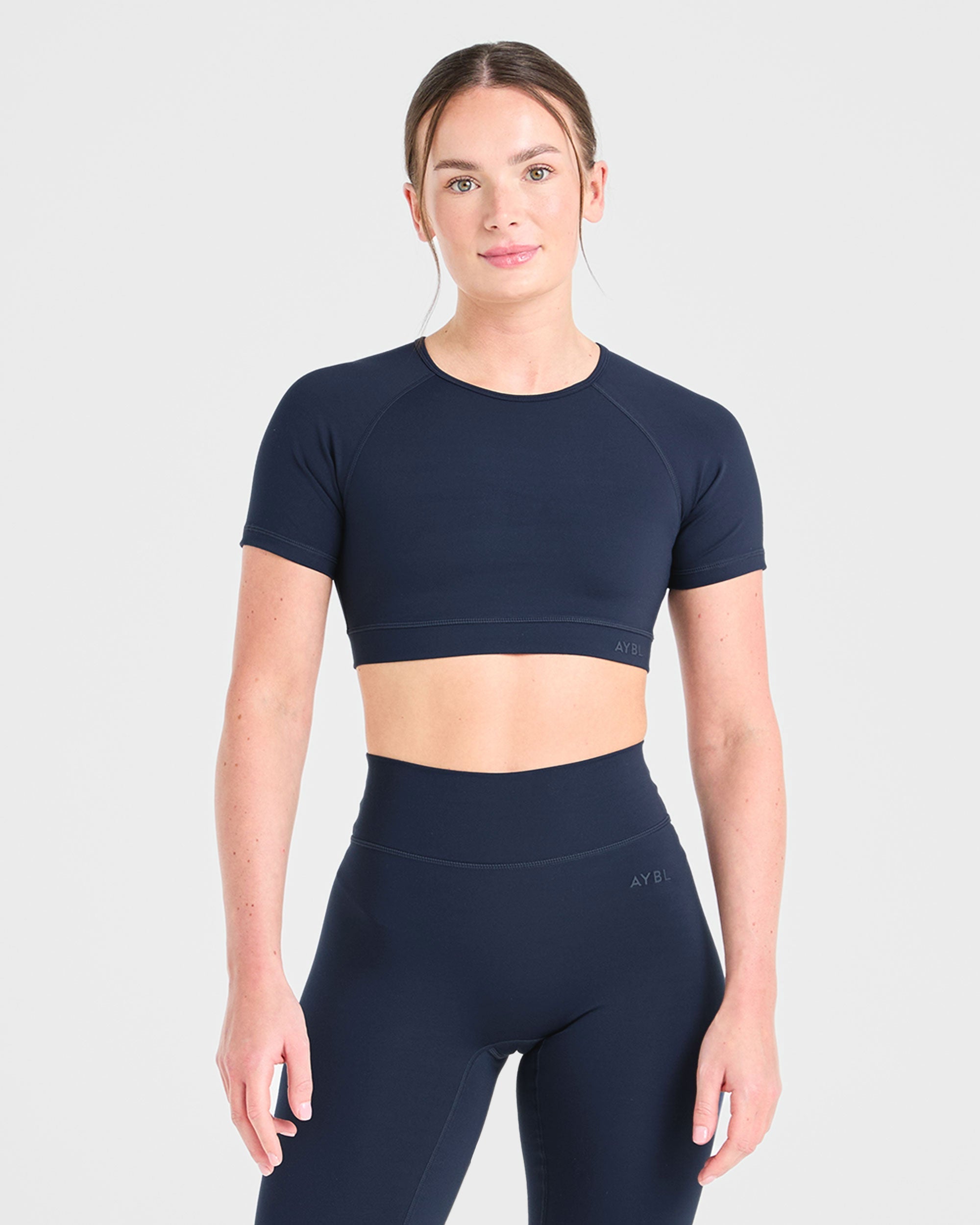Crop Top Básico - Azul Marino